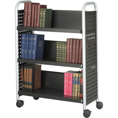Chariots pour livres ScootMC, 200 lb Capacité, Noir, 14-1/4" p x 33" la x 44-1/4" h, Acier