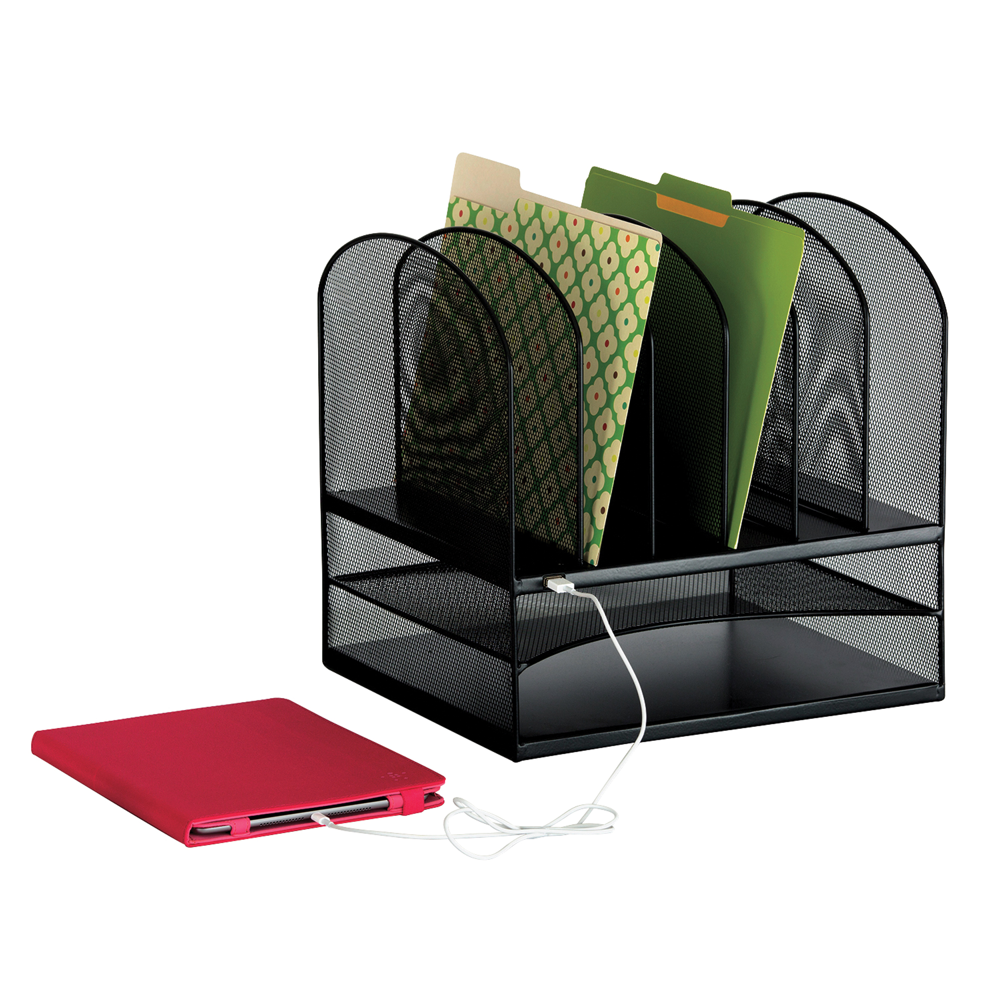 Organisateur de bureau avec alimentation USB OnyxMC