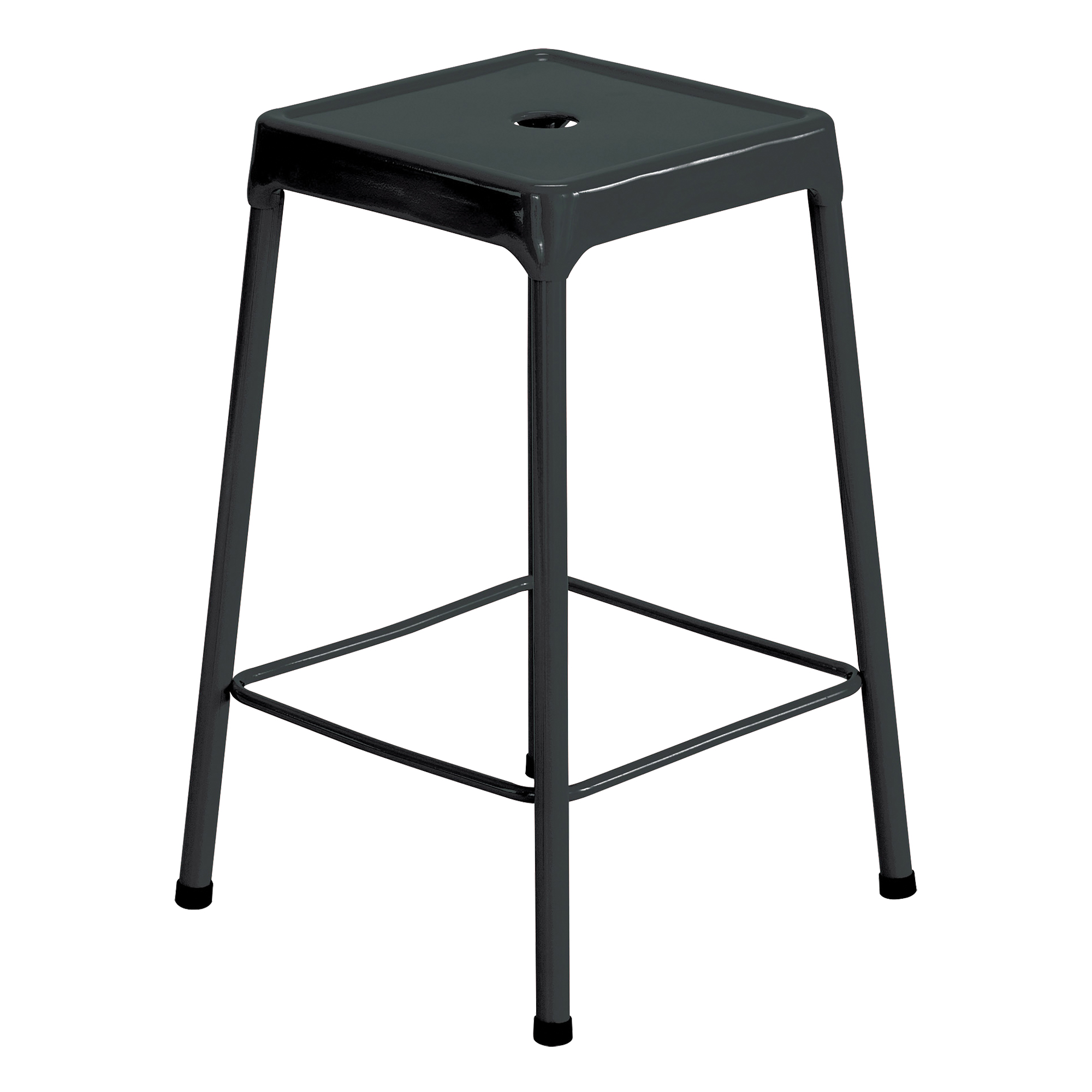 Tabouret en acier pour comptoir SafcoMD, Stationnaire, Fixe, 25", Acier Siège, Noir