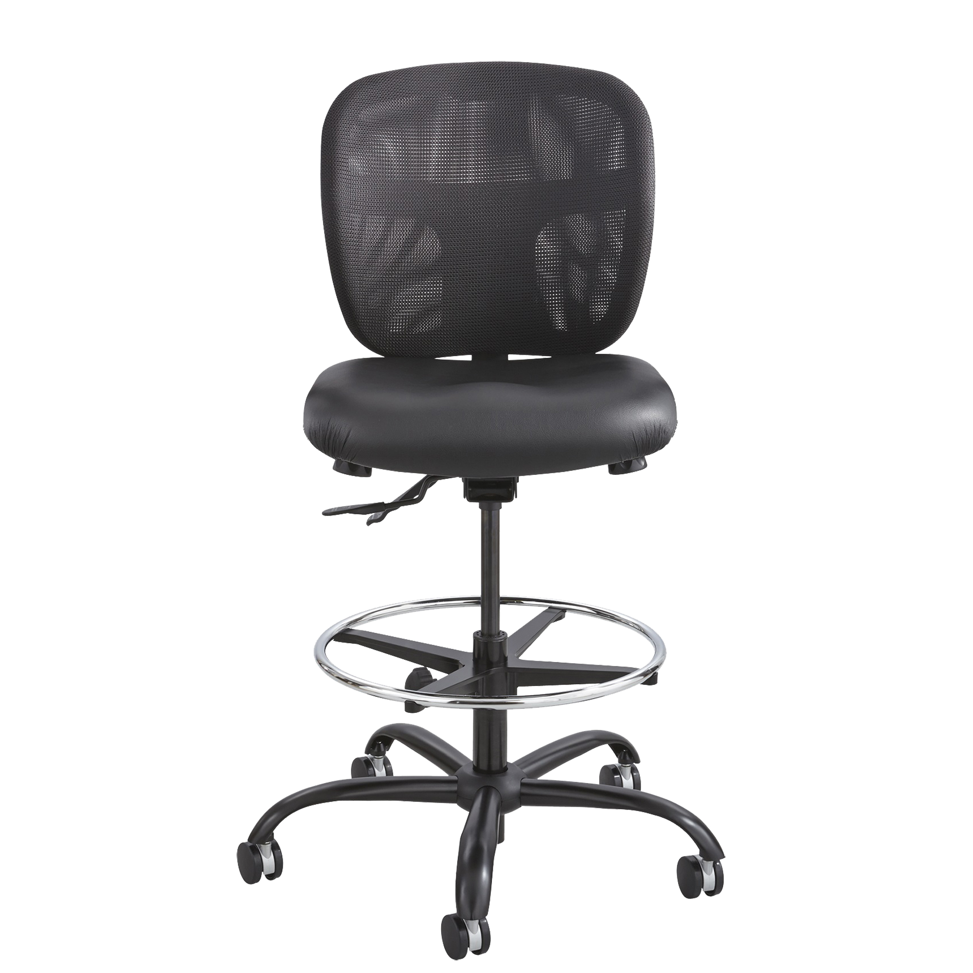 Tabouret robuste VueMC, Vinyle, Noir, Capacité 350 lb
