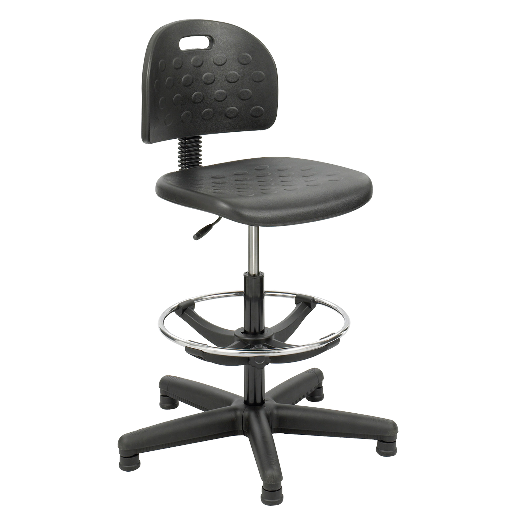 Tabouret Soft ToughMC, Stationnaire, Ajustable, , Polyuréthane Siège, Noir