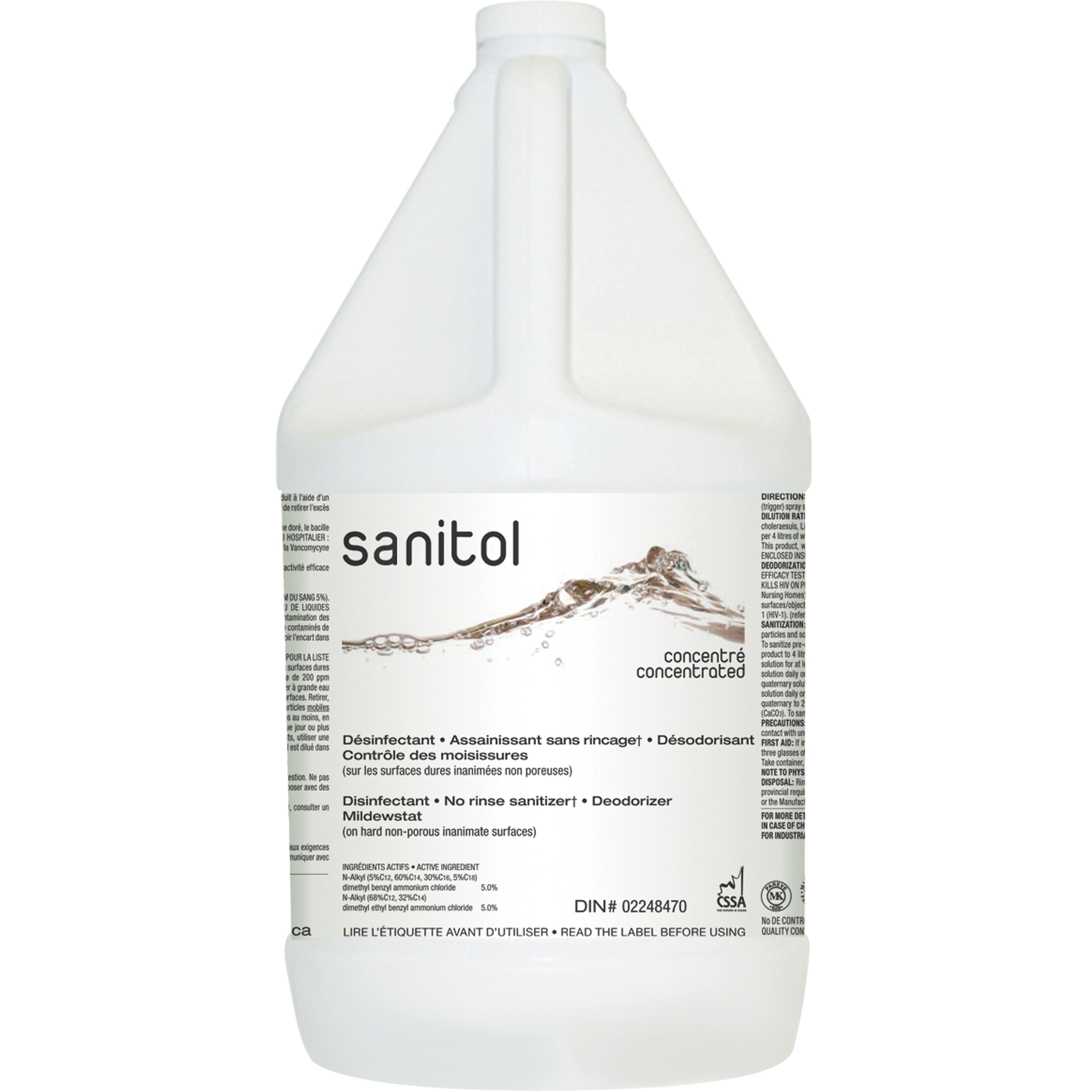 Assainissant & désodorisant Sanitol super concentré, 4 L, Cruche