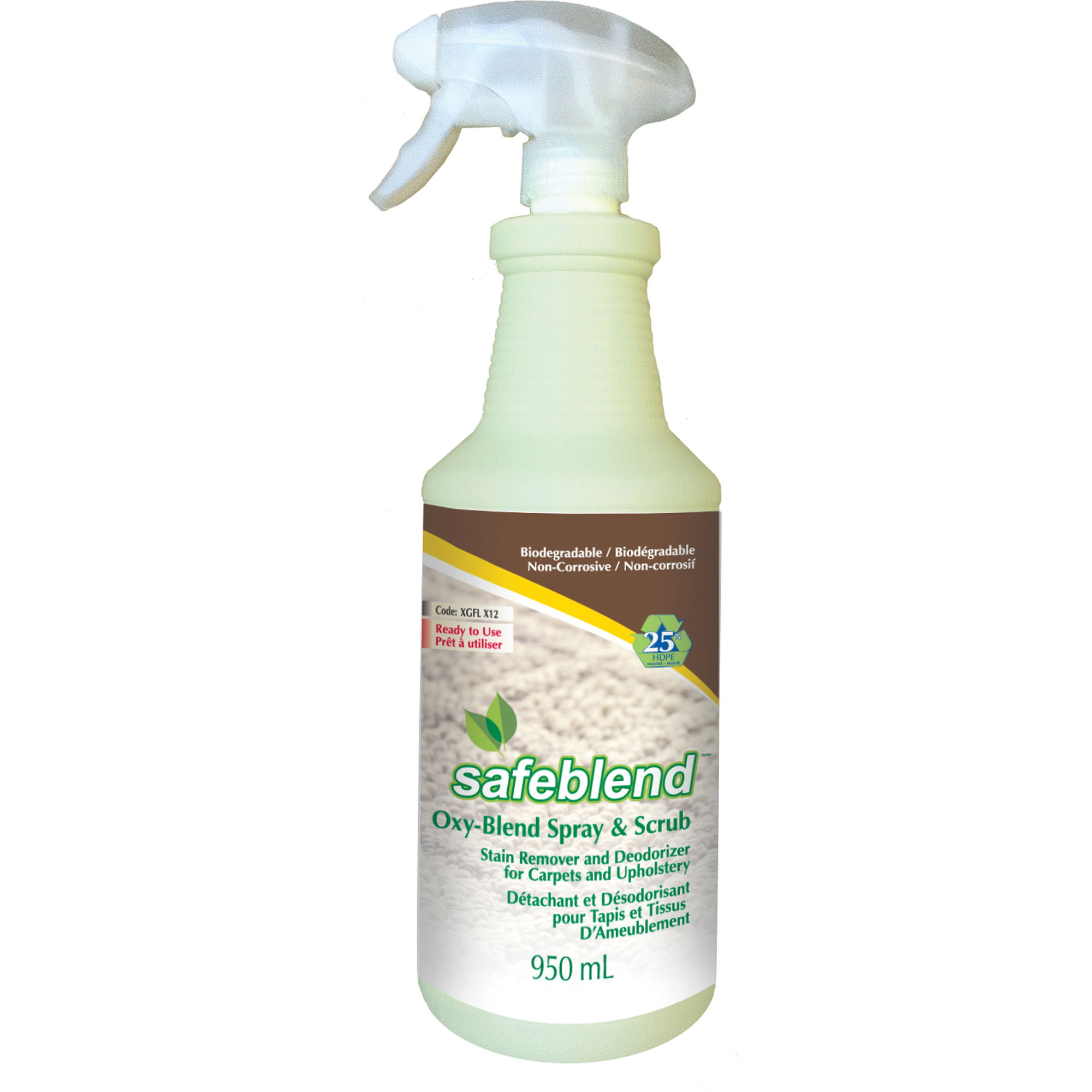 Détachant & désodorisant pour les tapis et meubles rembourrés, 950 ml, Bouteille à gâchette