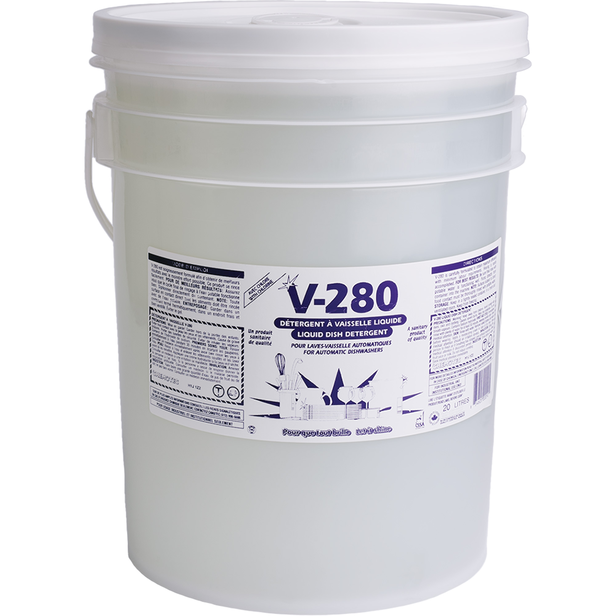 Détergent à vaisselle pour lave-vaisselle automatique, Liquide, 20 L