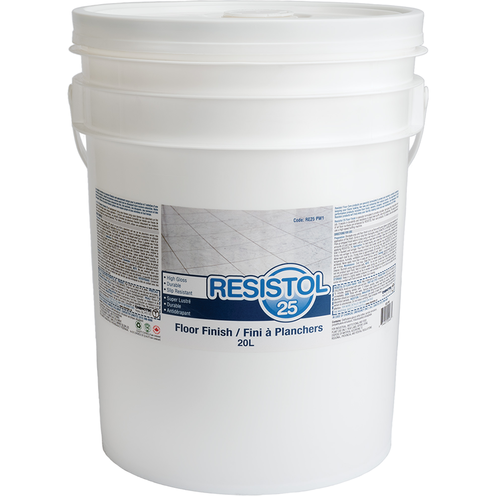 Finis pour planchers ResistolMC 25, 20 L, Seau