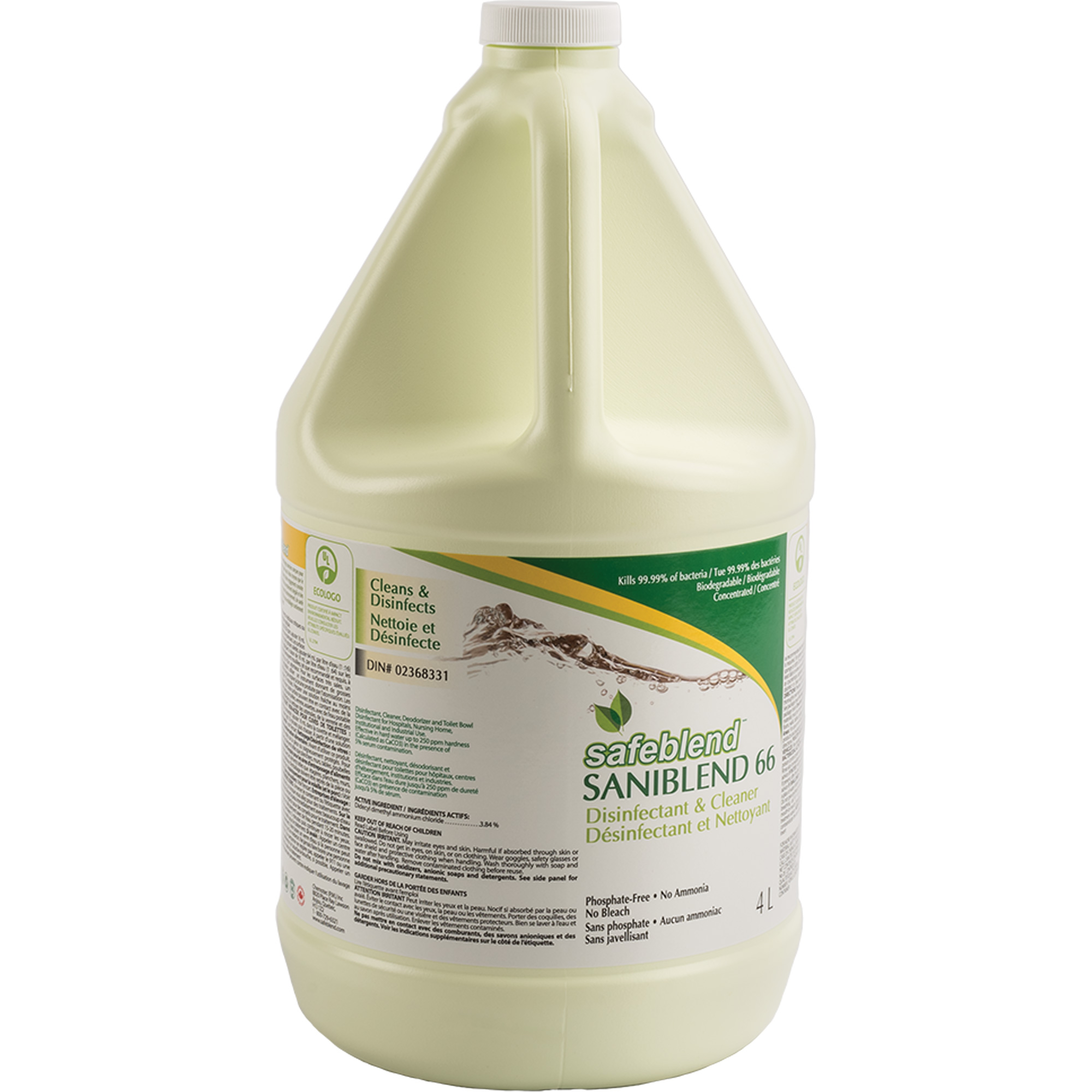 Nettoyant désinfectant concentré SaniBlendMC 66, 4 L, Cruche