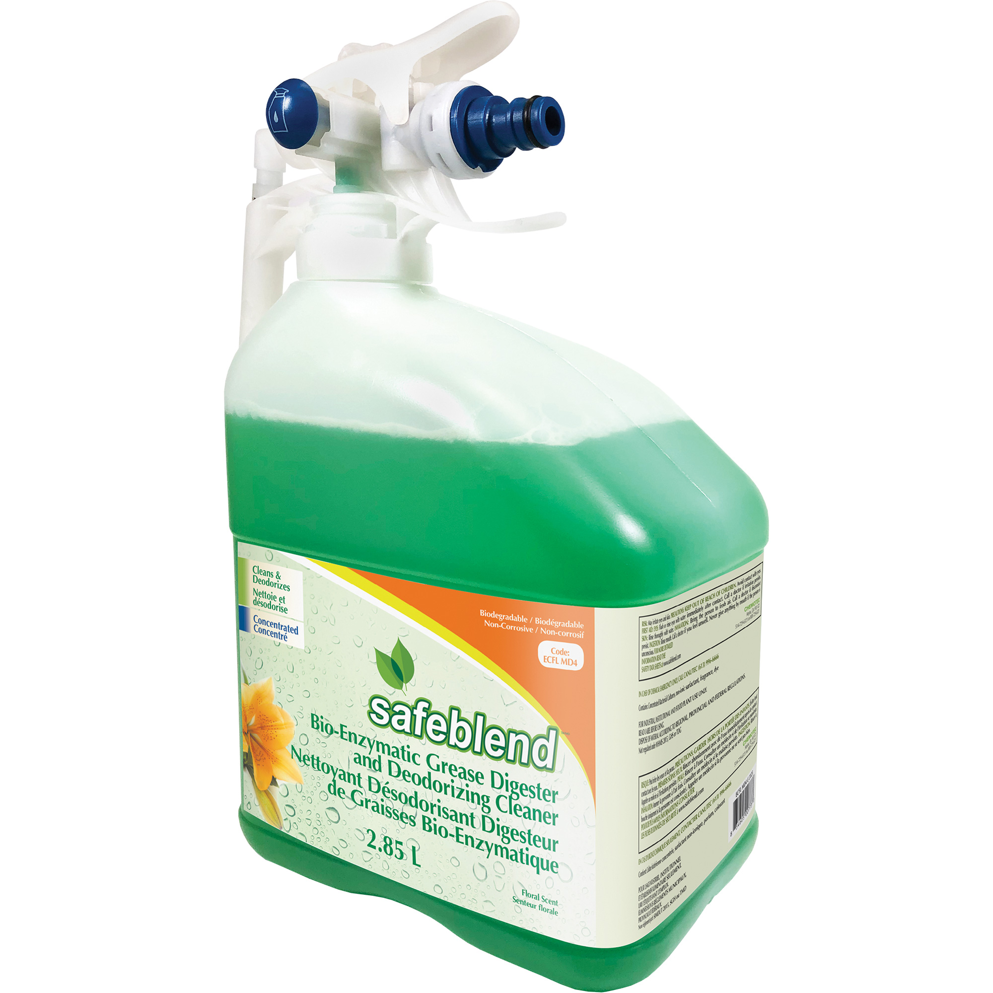 Produit dégraissant concentré à base d’enzyme et nettoyant désodorisant, Cruche