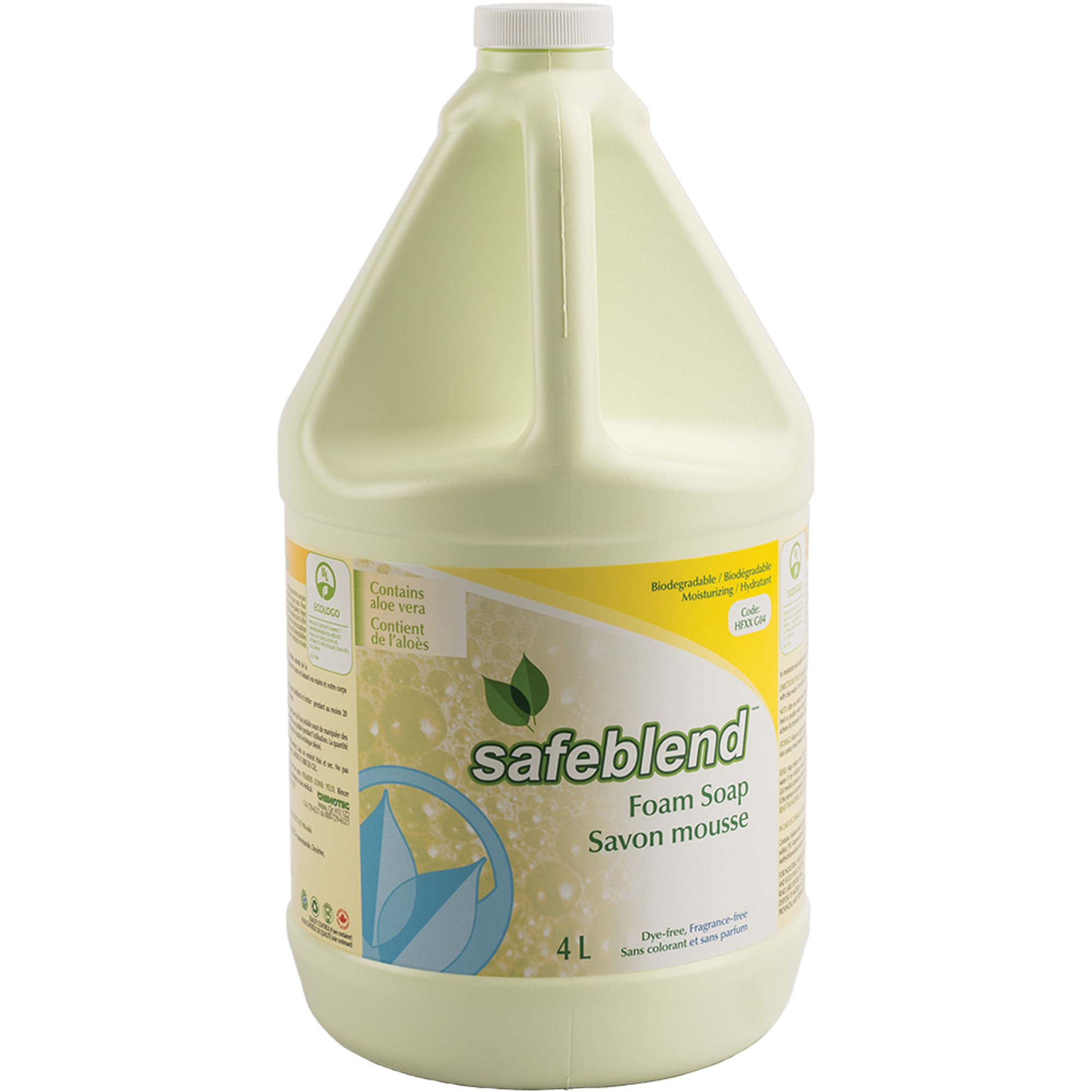 Savon mousse pour les mains et le corps, 4 L, Sans parfum, Cruche