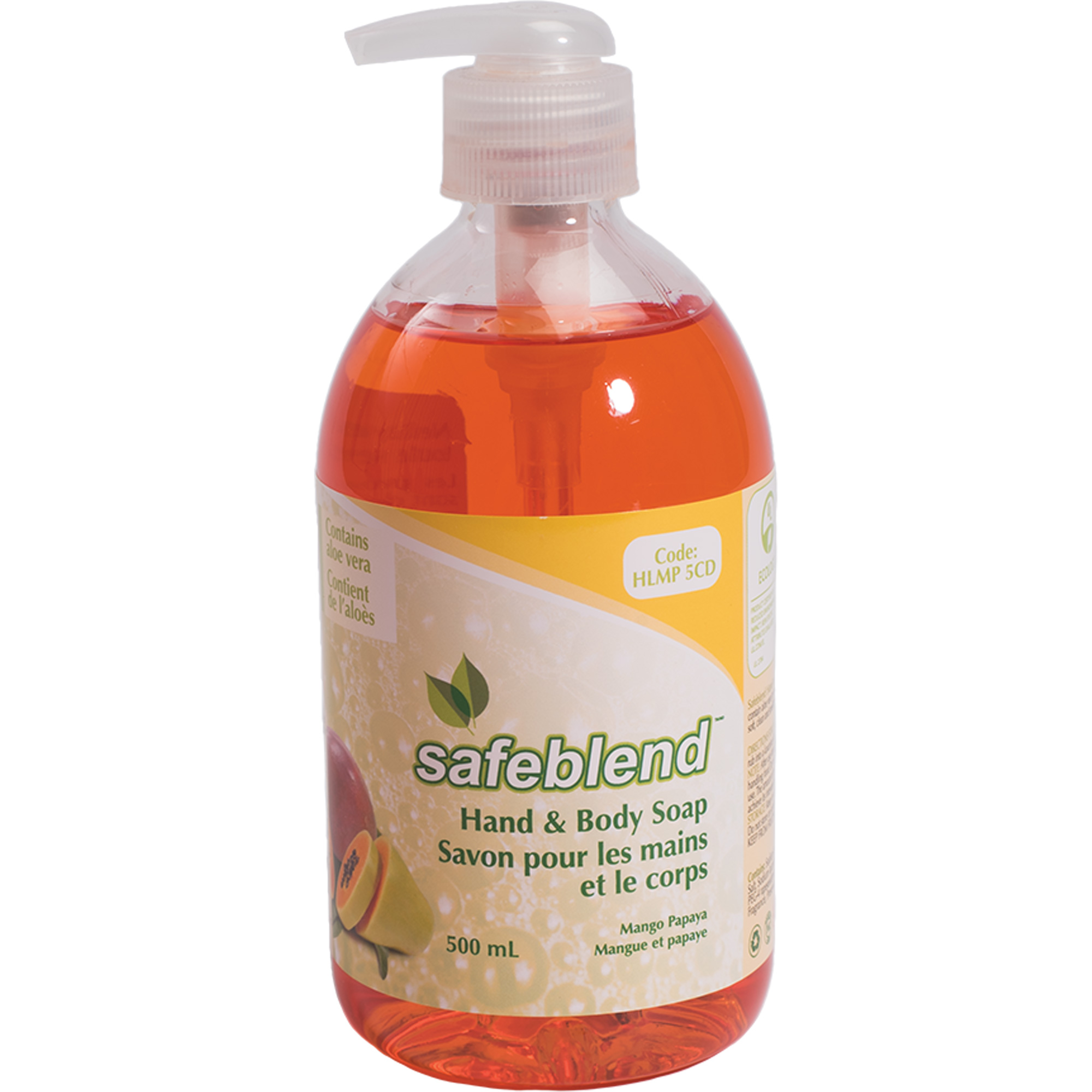 Savon pour les mains & le corps, 500 ml, Mangue papaye, Bouteille