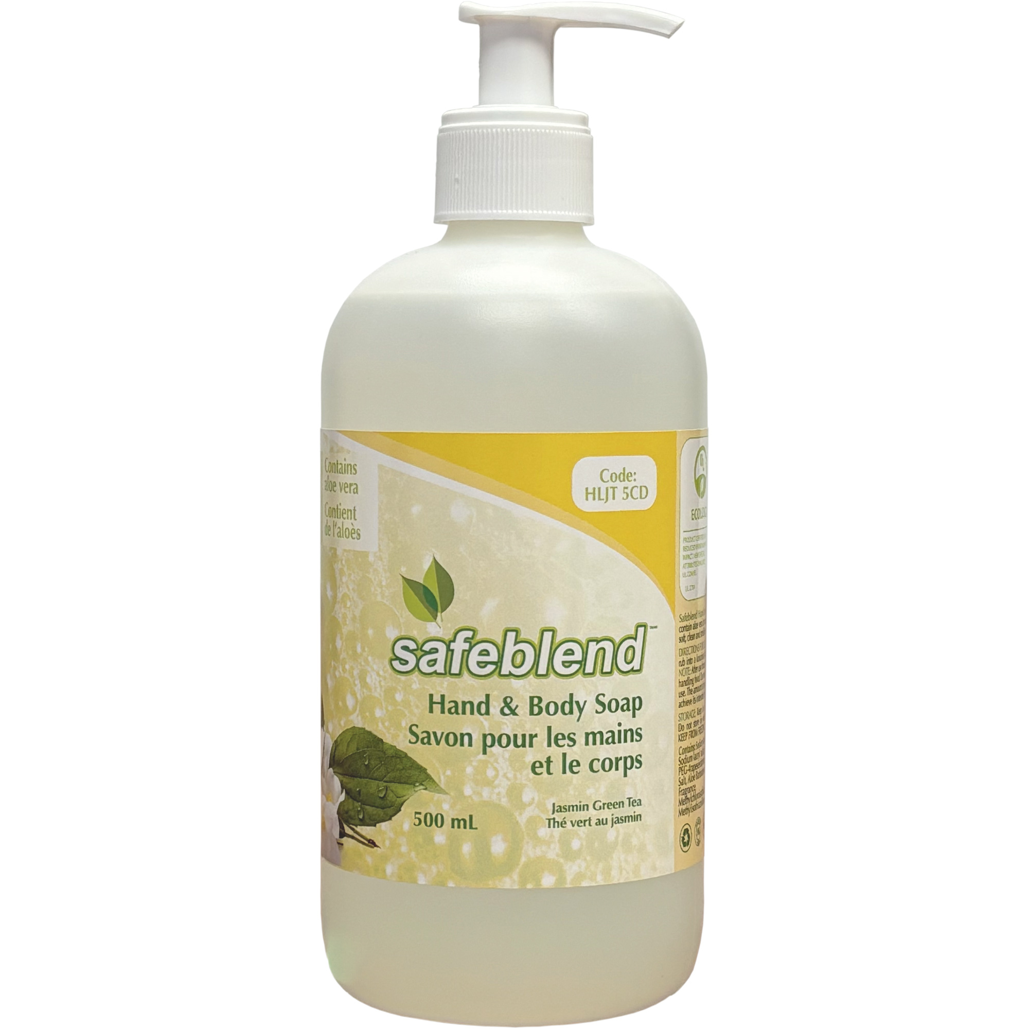 Savon pour les mains et le corps au thé vert et jasmin, Liquide, 500 ml, Parfumé
