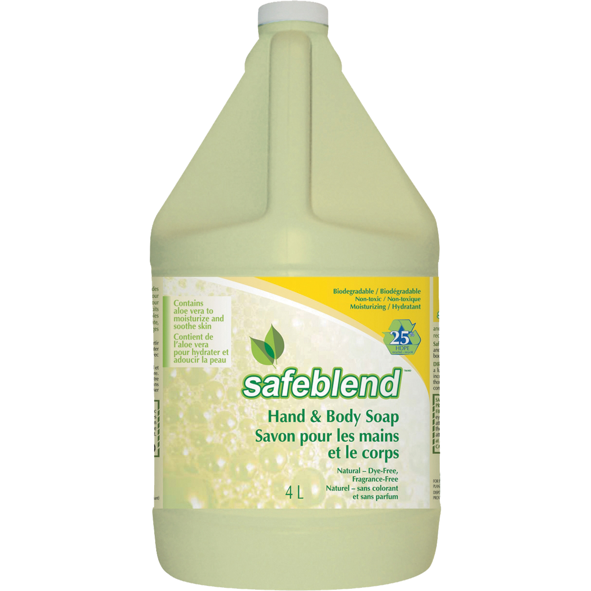 Savon pour les mains et le corps, Liquide, 4 L, Sans parfum