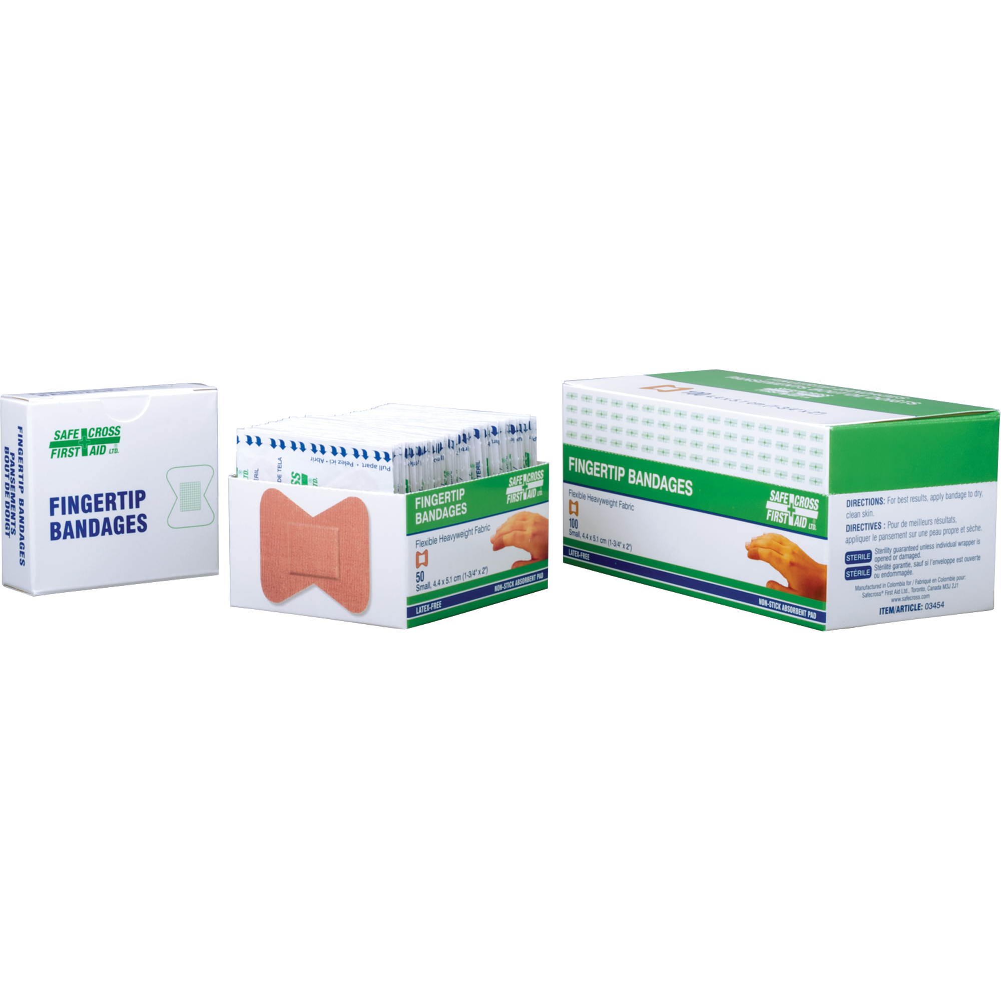 Pansements, Bout de doigt, 2", Tissu, Stérile