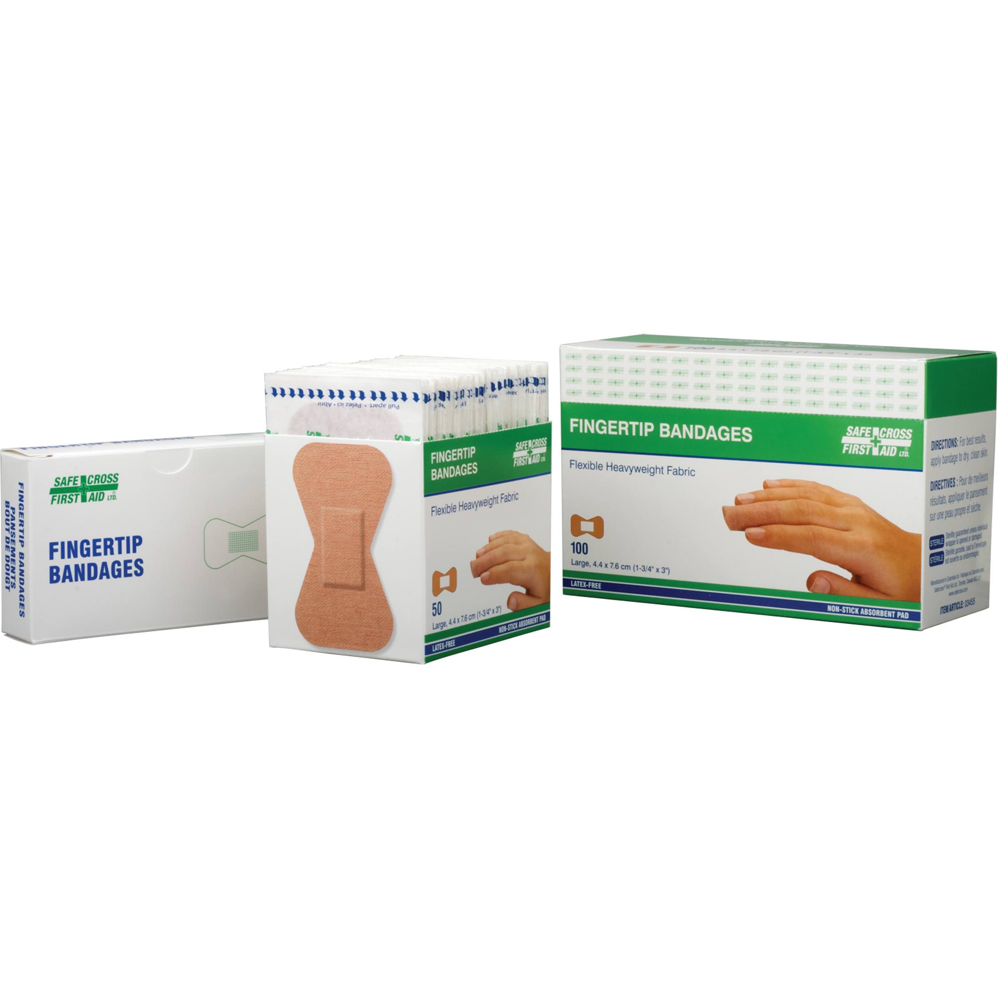 Pansements, Bout de doigt, 3", Tissu, Stérile