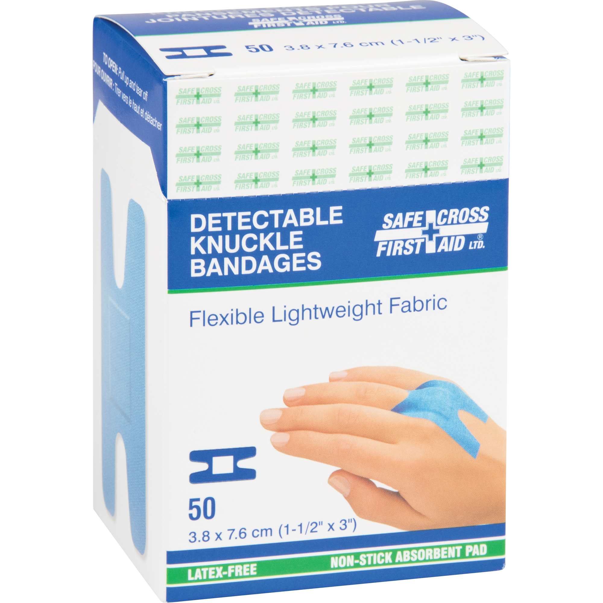 Bandages, Jointures, 3", Tissu détectable, Stérile