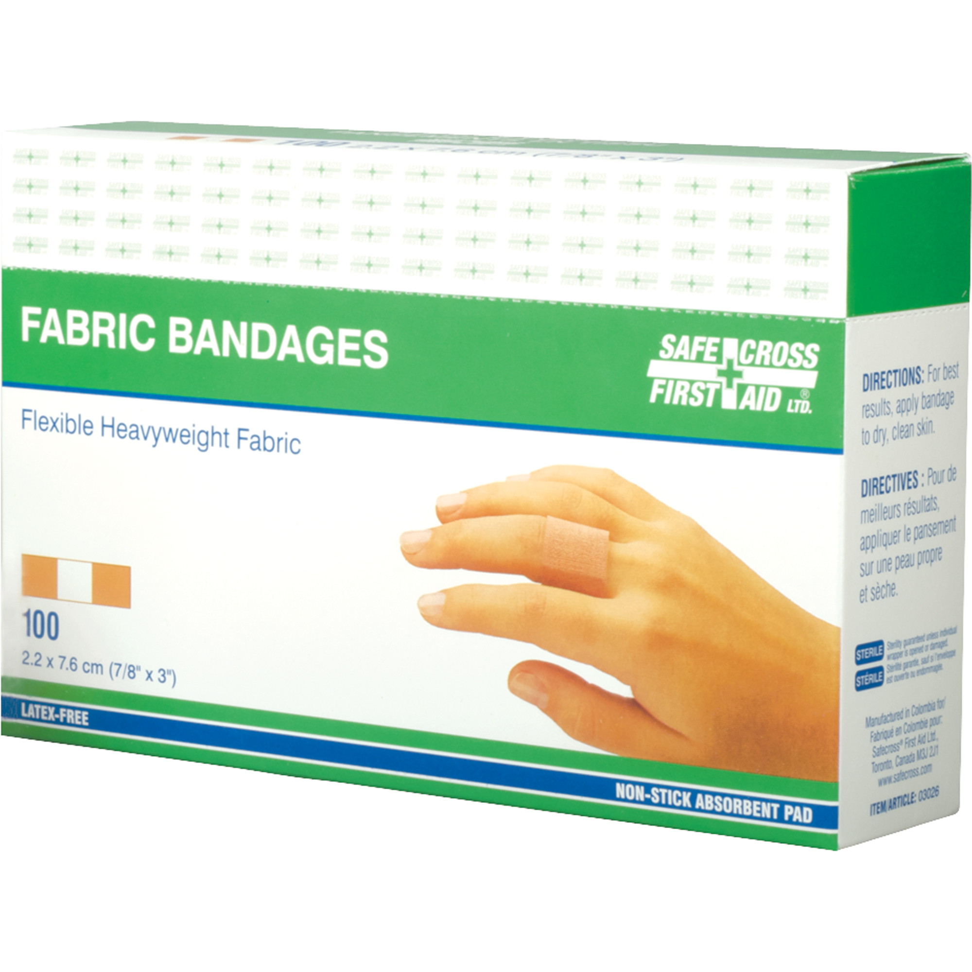 Bandages lourds, Rectangulaire/carrée, 3", Tissu, Non stérile