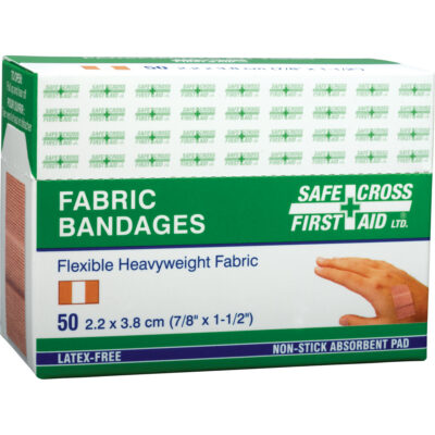 Bandages, Rectangulaire/carrée, 1-1/2", Tissu, Non stérile