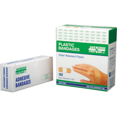 Bandages, Rectangulaire/carrée, 3", Plastique, Stérile