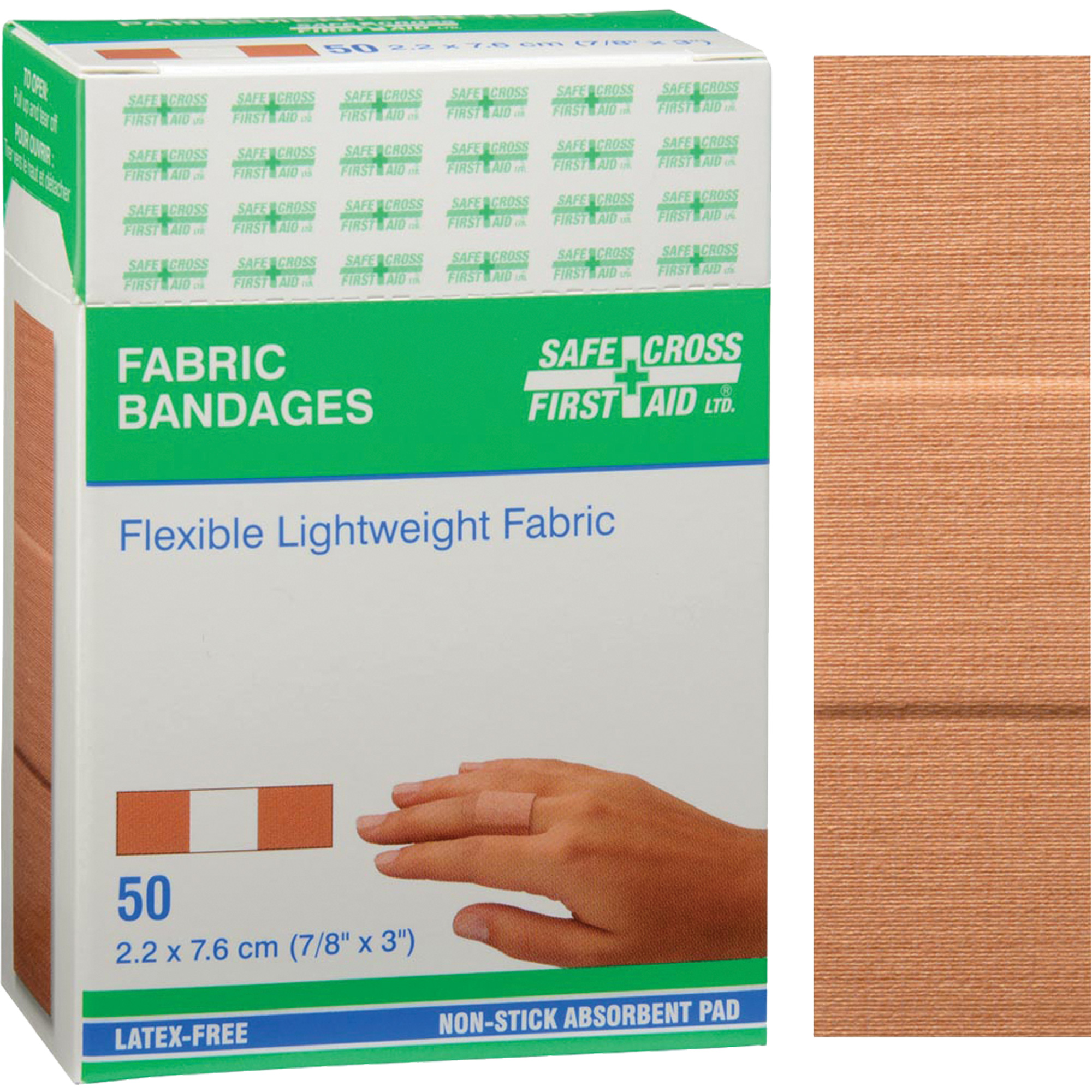 Bandages, Rectangulaire/carrée, 3", Tissu, Non stérile