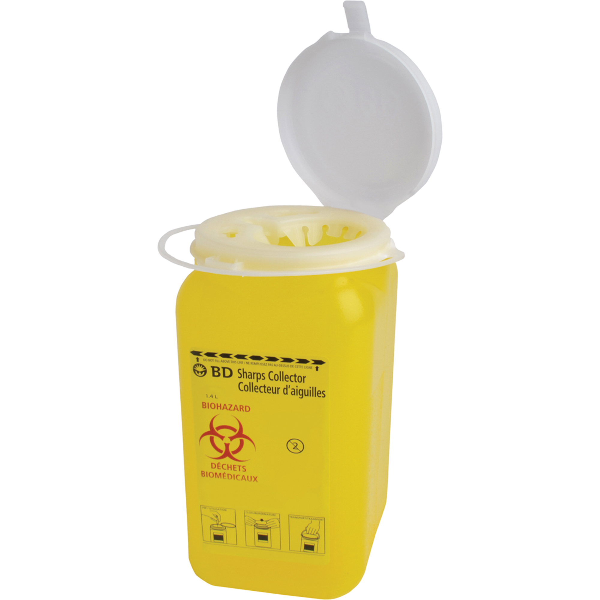 Boîtes pour objets pointus & tranchants BDMC, Capacité de 1,4 L