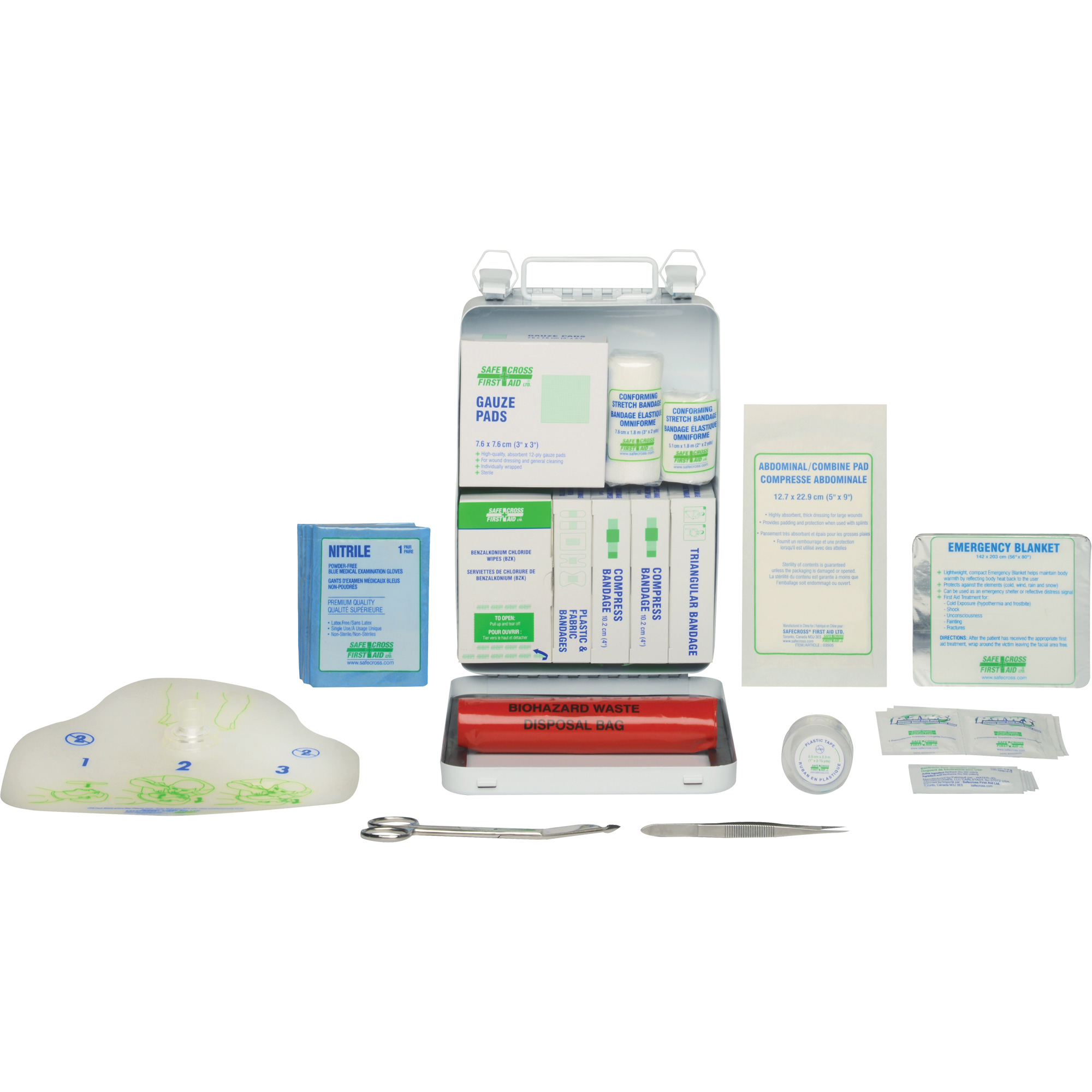 Trousse de premiers soins de base 16 unités, Répond à la norme CSA Z1220-17 type 2 environnements à faible risque, Petit (2-25 travailleurs)