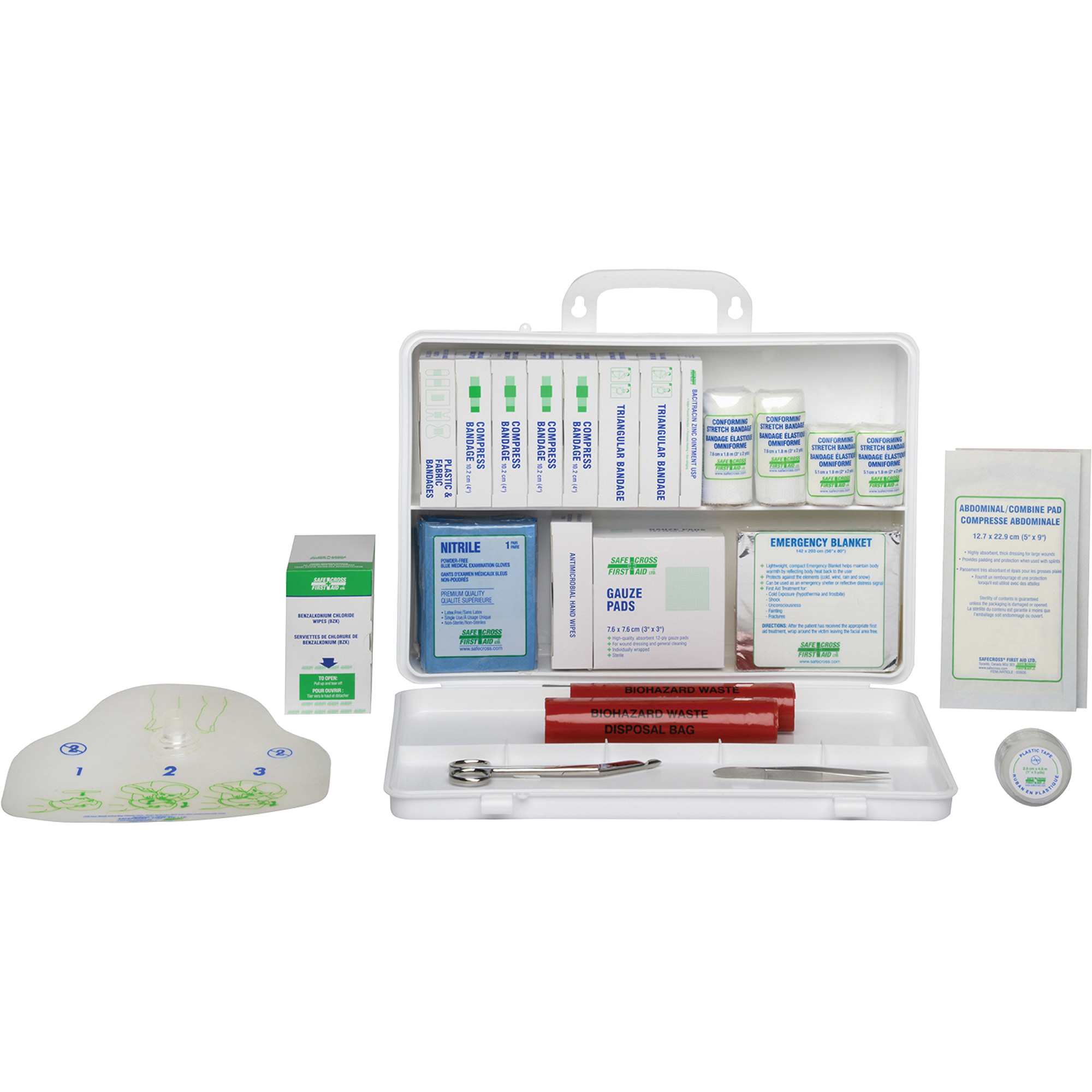 Trousse de premiers soins de base, Répond à la norme CSA Z1220-17 type 2 environnements à faible risque, Moyen (26-50 travailleurs)