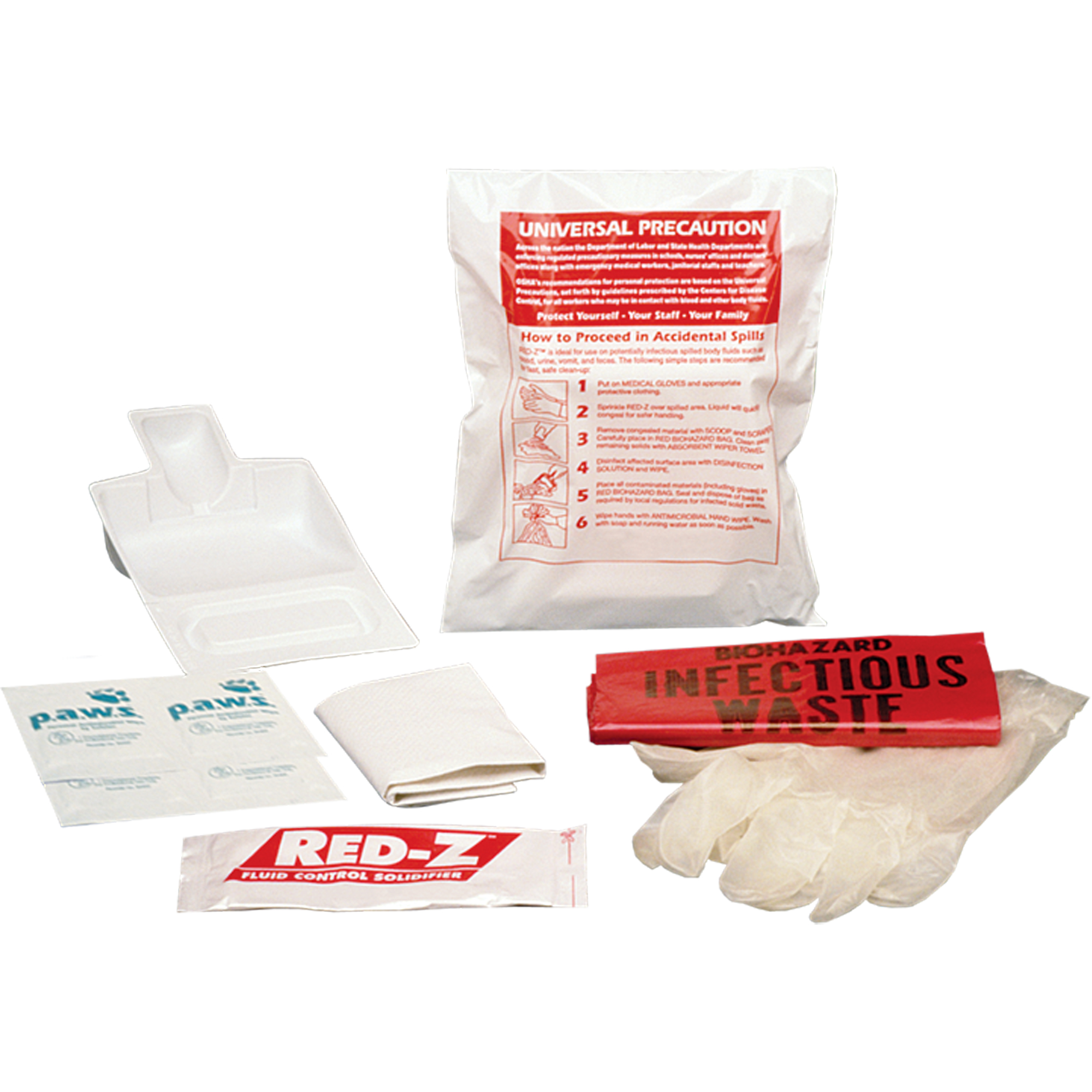 Trousses de nettoyage de déversements liquides, Matières dangereuses, Sac