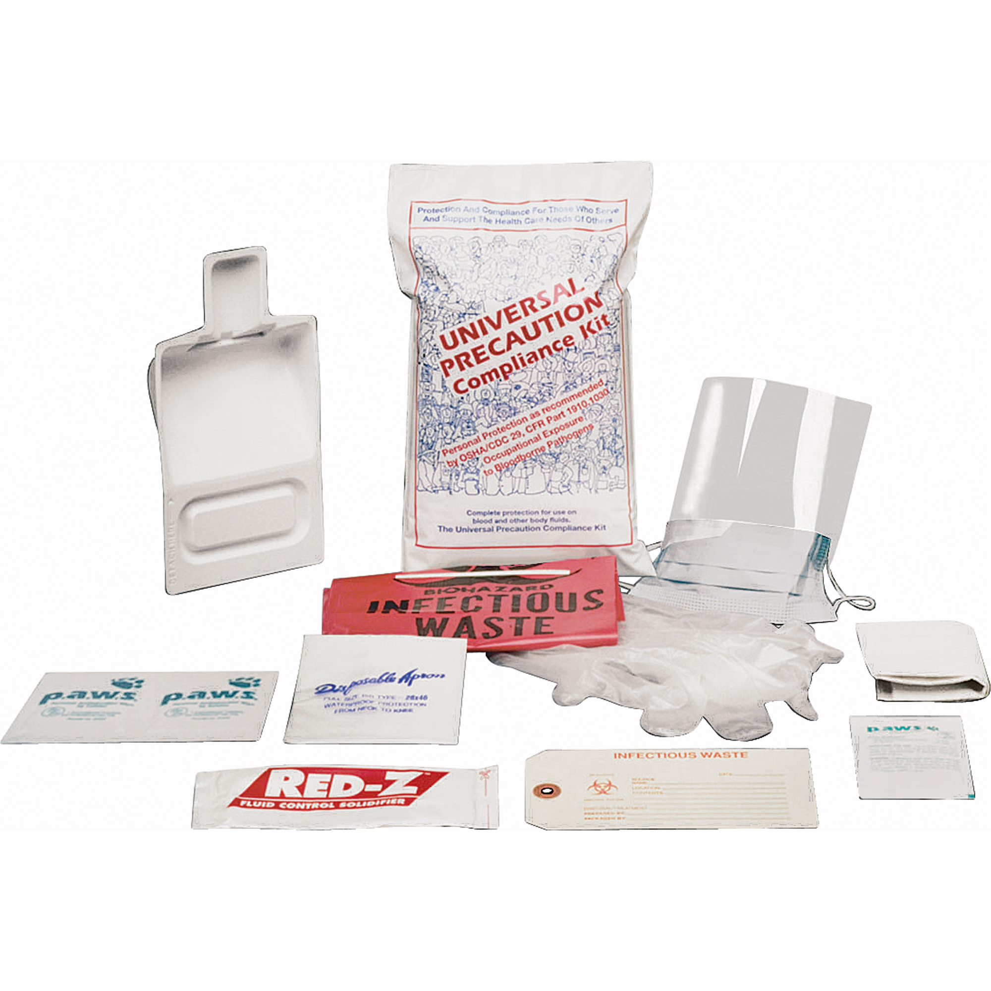 Trousses de nettoyage de déversements liquides, Matières dangereuses, Sac, Absorbance de Aucune