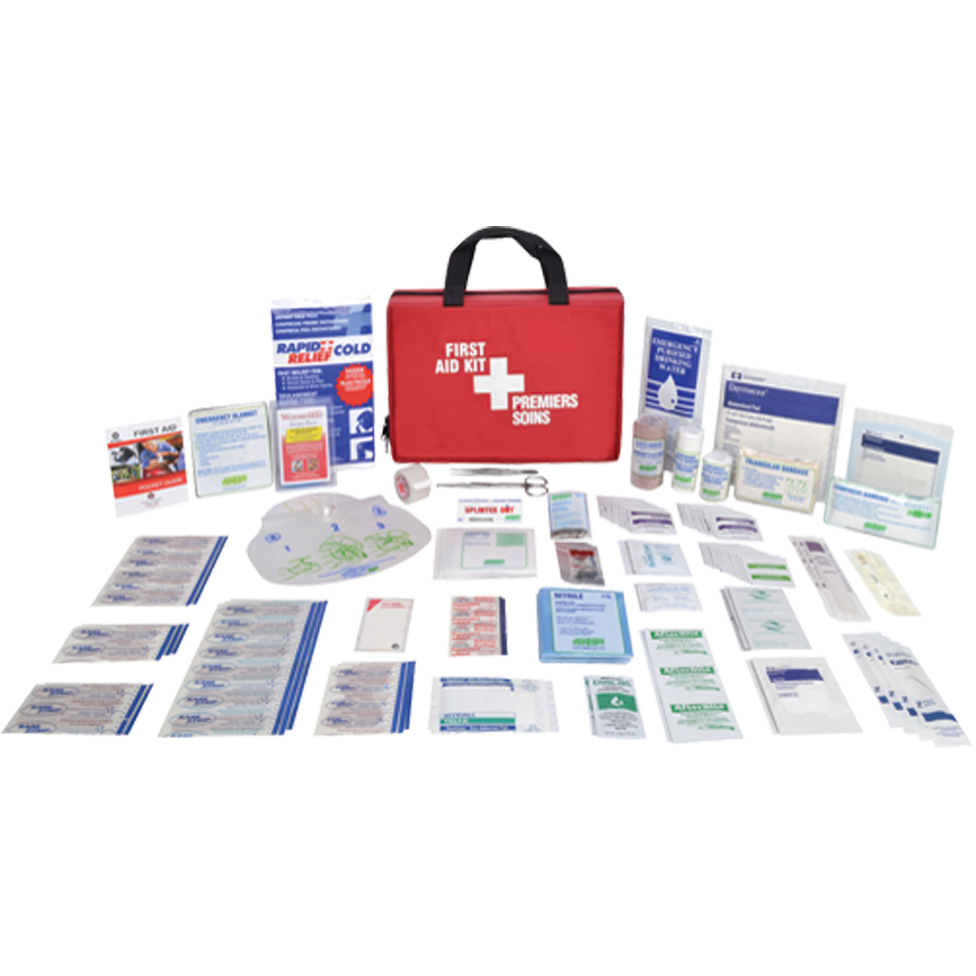 Trousses de premiers soins format mallette, Dispositif médical Classe 1, Sac en nylon