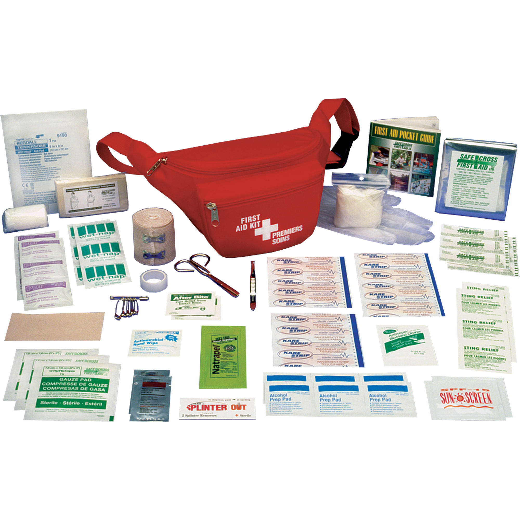 Trousses de premiers soins pour randonneur pédestre, Dispositif médical Classe 1, Sac en nylon