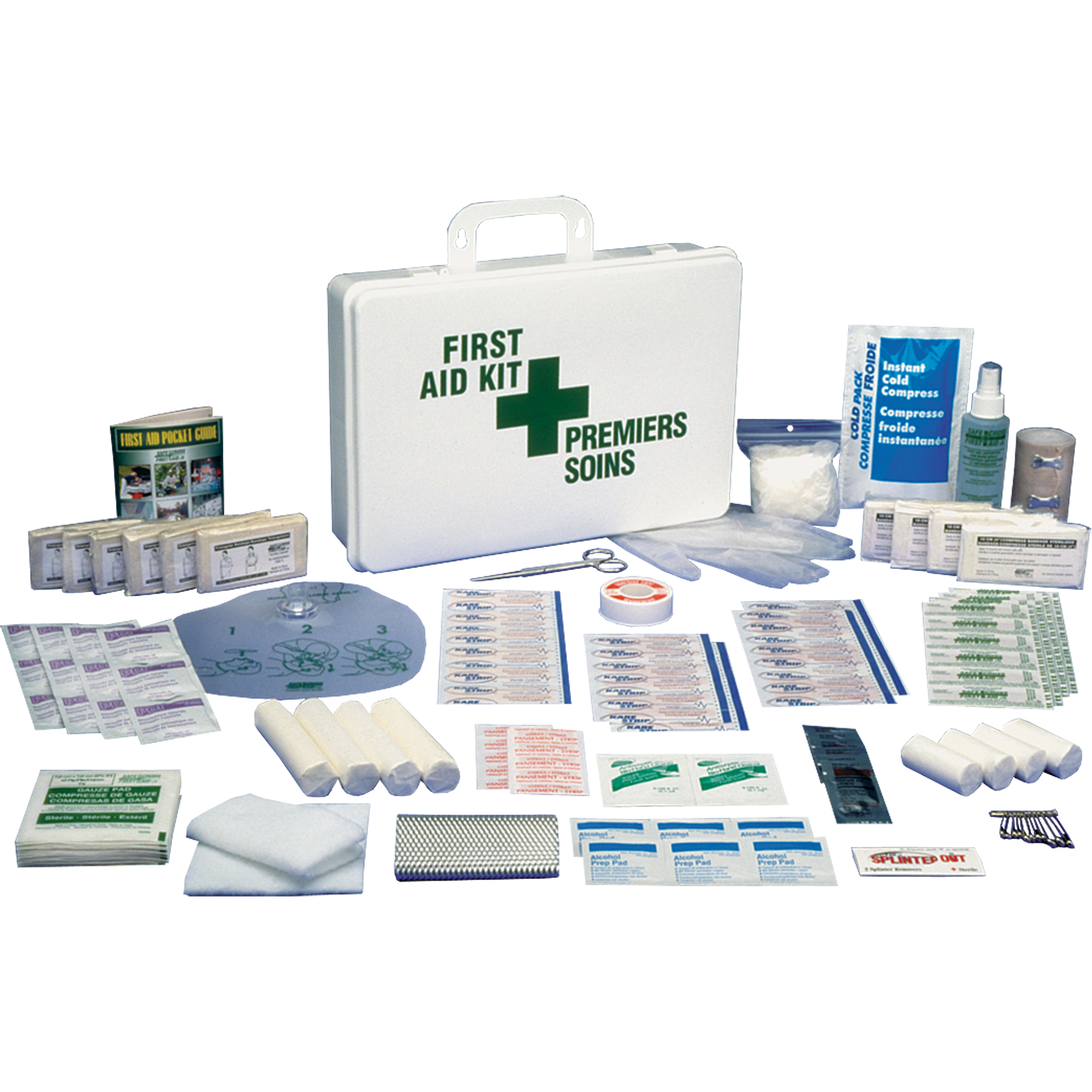 Trousses de premiers soins standards pour le bureau, Dispositif médical Classe 1, Boîte en plastique
