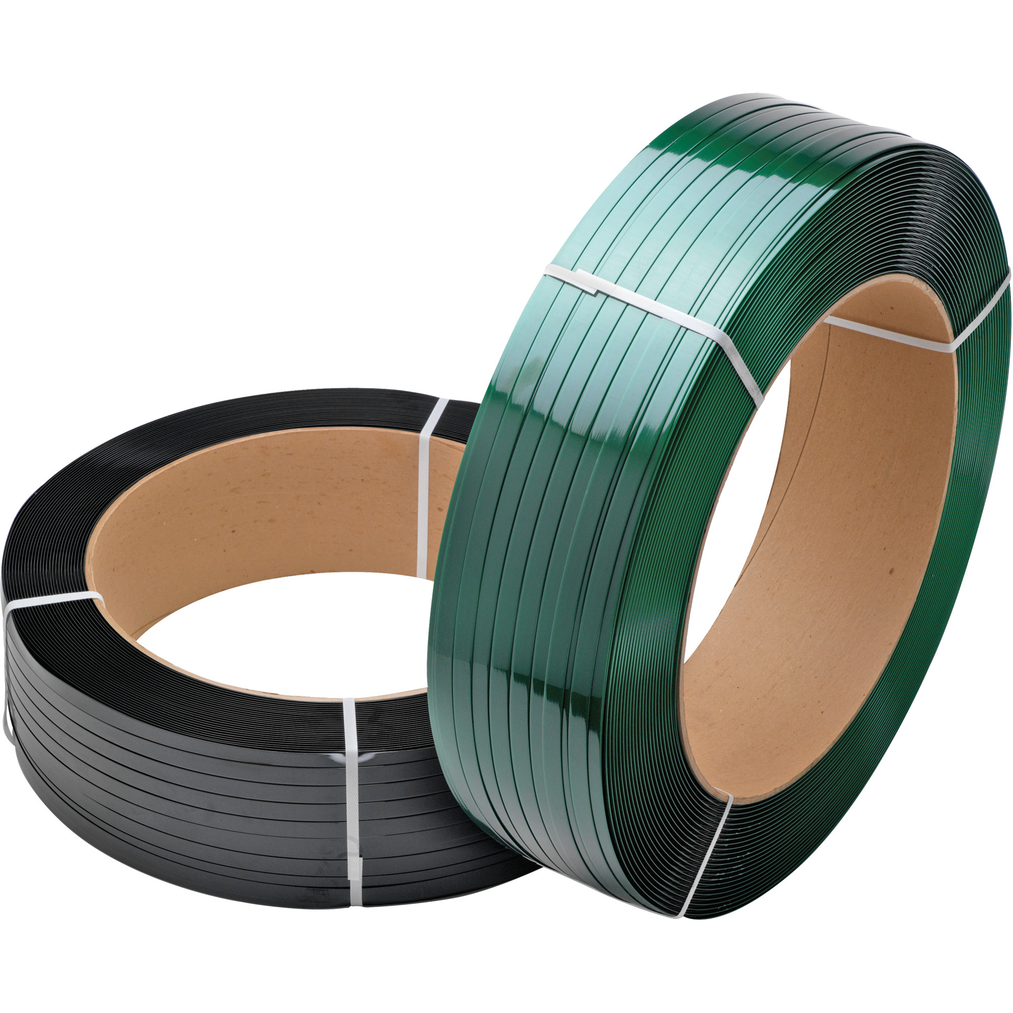 Feuillard vert, Polyester, 3/4" la x 3000' lo, Vert, Calibre Machine