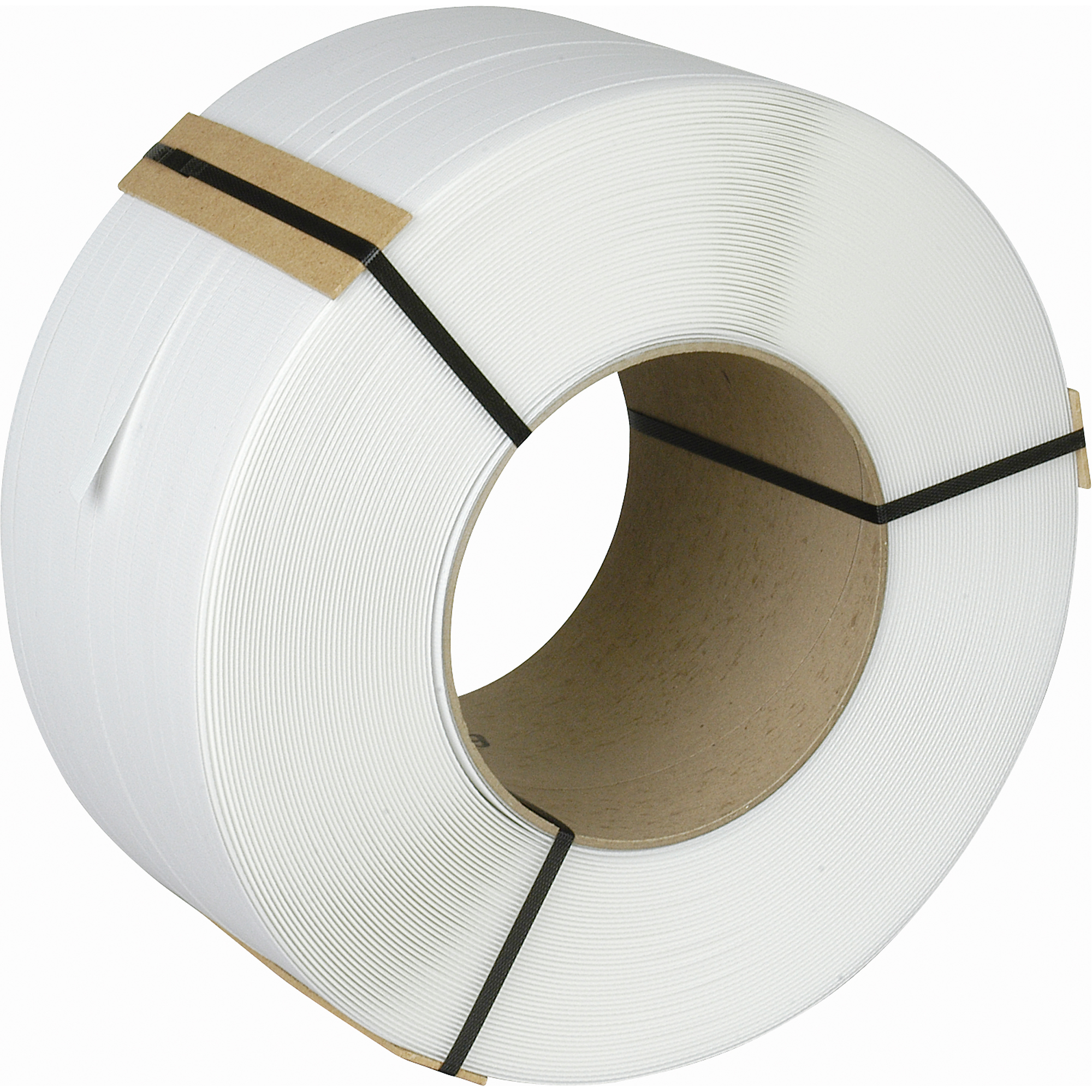 Feuillard, Polypropylène, 1/2" la x 9900' lo, Blanc, Calibre Machine