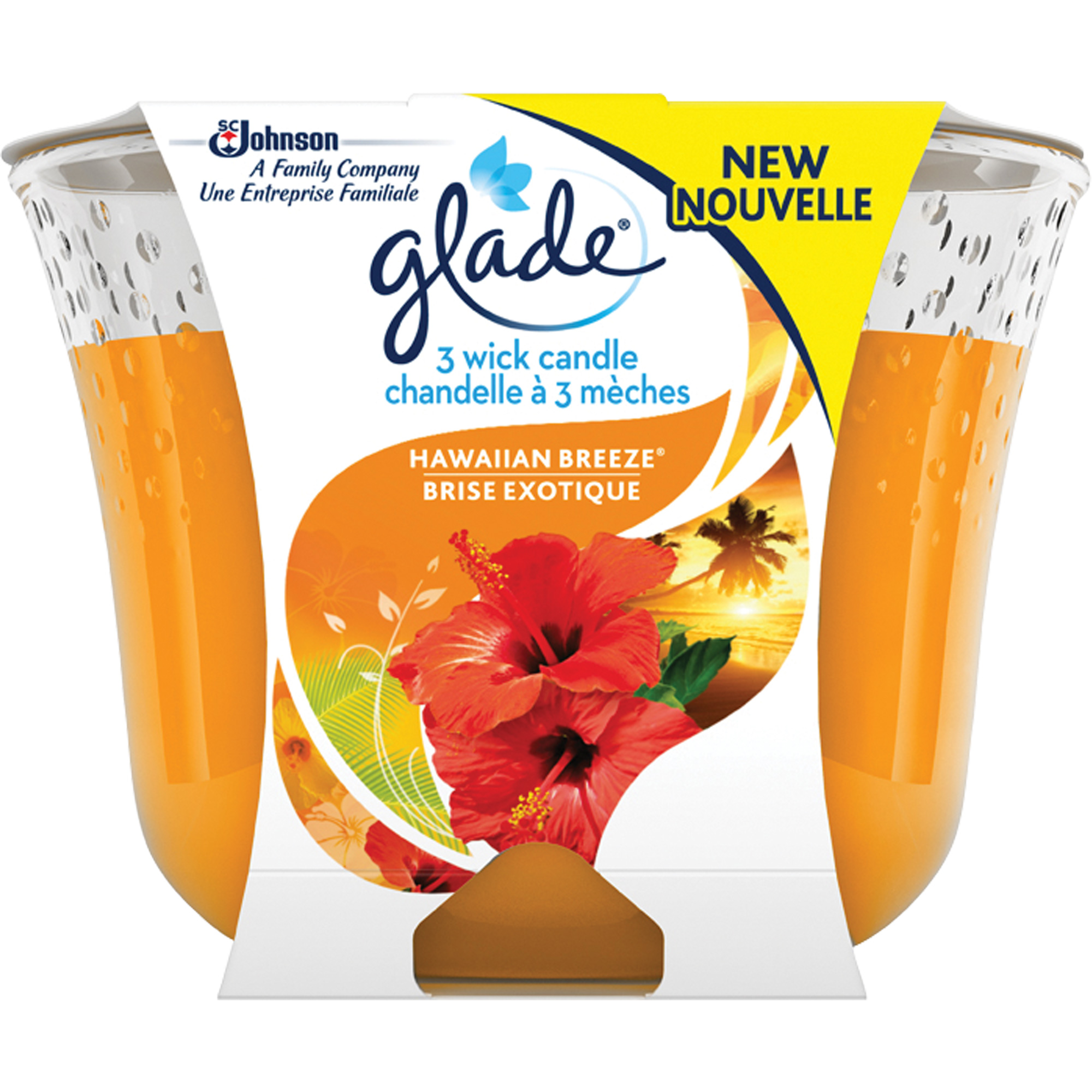 Chandelle à trois mèches GladeMD, Brise exotiqueMD