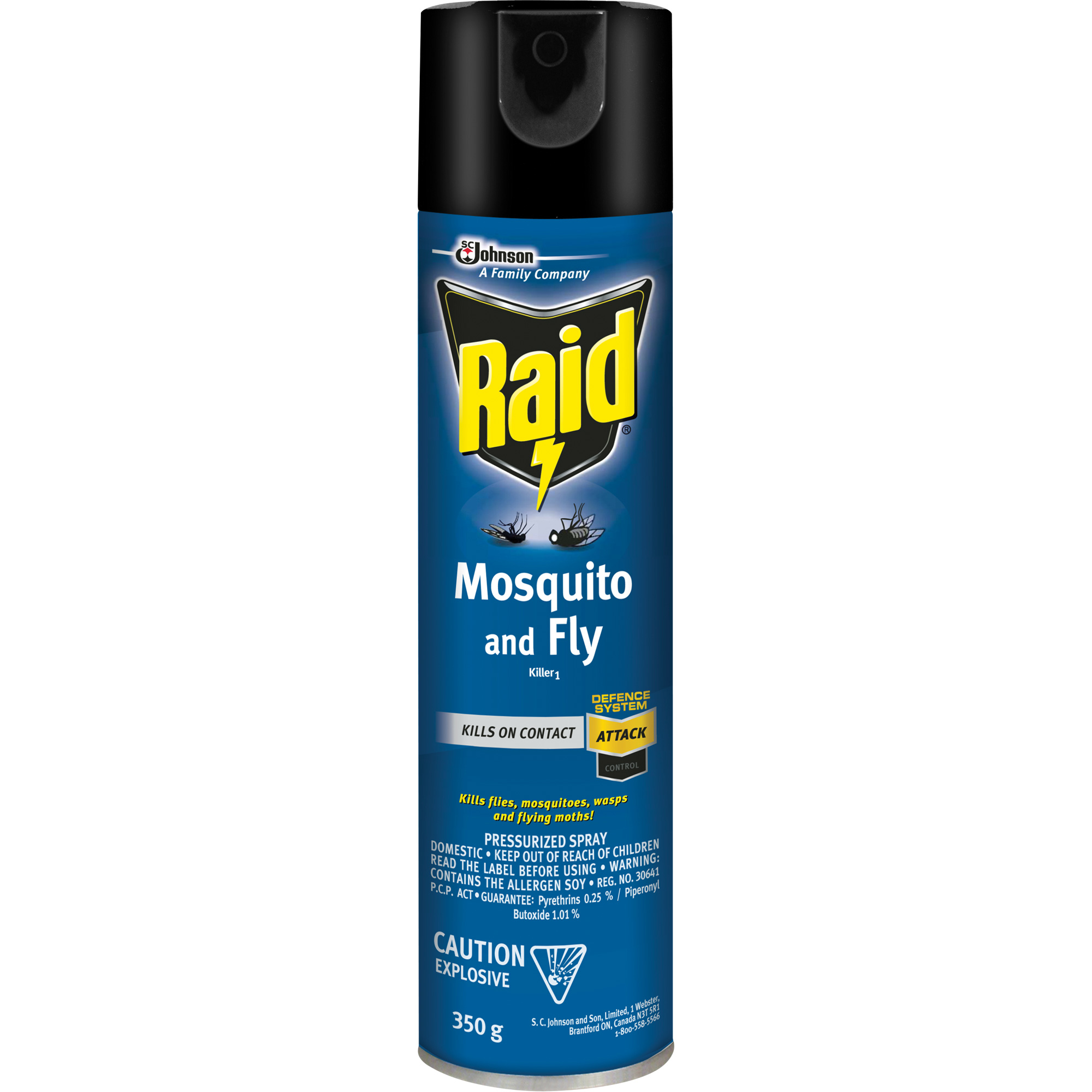 Insecticide contre les moustiques et les mouches RaidMD, 350 g, À base de solvant