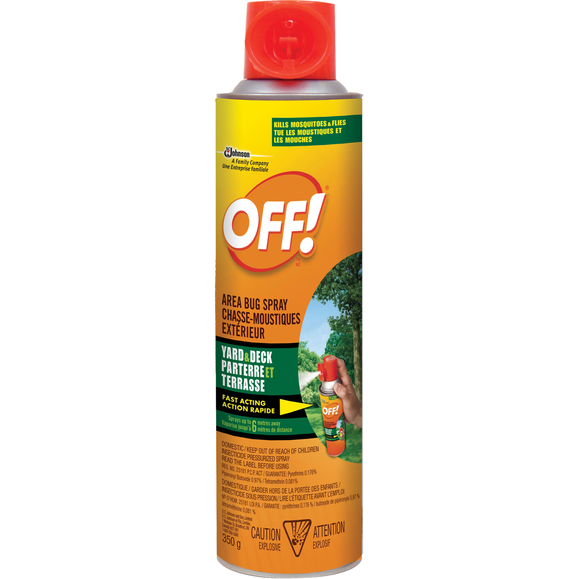 Insectifuge extérieur Off!, Sans DEET, Aérosol, 350 g