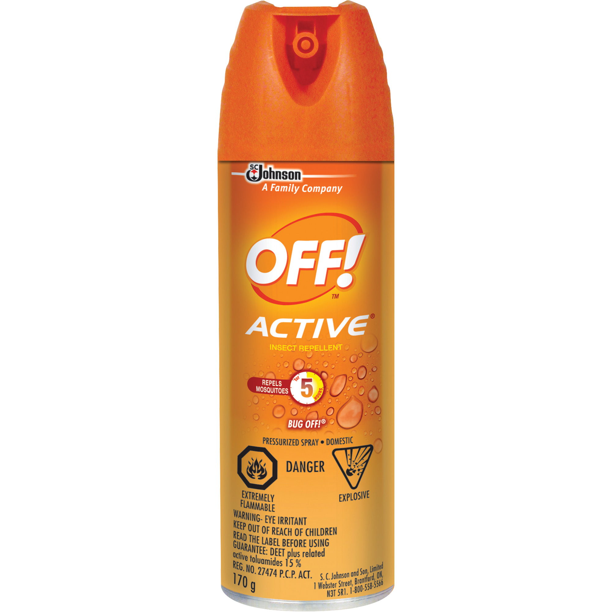 Insectifuge Off! ActiveMD, DEET à 15 %, Aérosol, 170 g