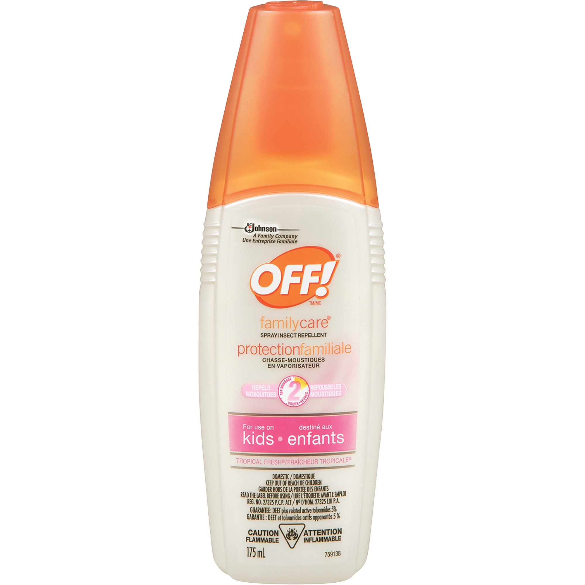 Insectifuge Off! Protection familialeMD à parfum de Fraîcheur tropicaleMD, DEET à 5 %, Vaporisateur, 175 ml