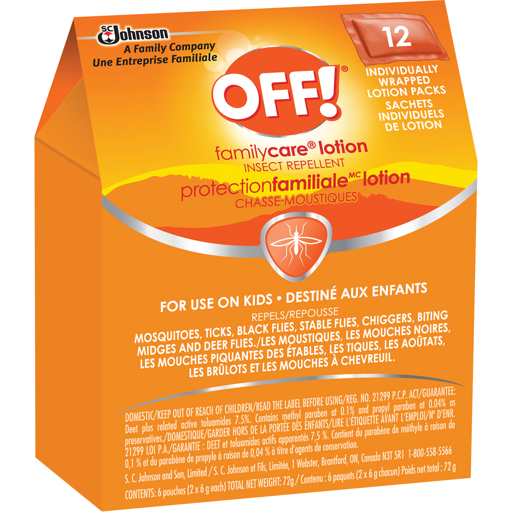 Insectifuge Off! Protection familialeMD, DEET à 7,5 %, Lotion, 6 g