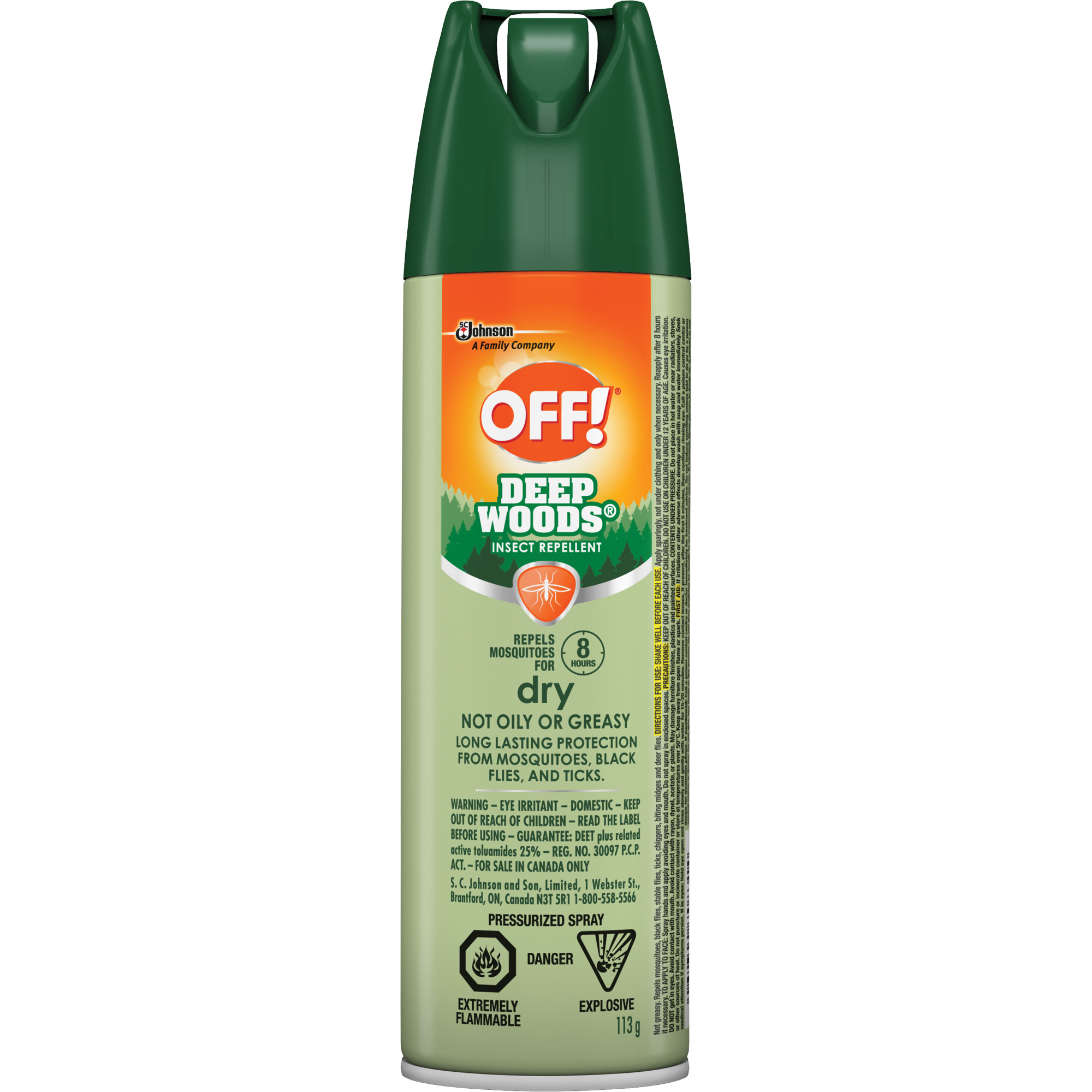 Insectifuge Off! Régions sauvagesMD, DEET à 25 %, Aérosol, 113 g