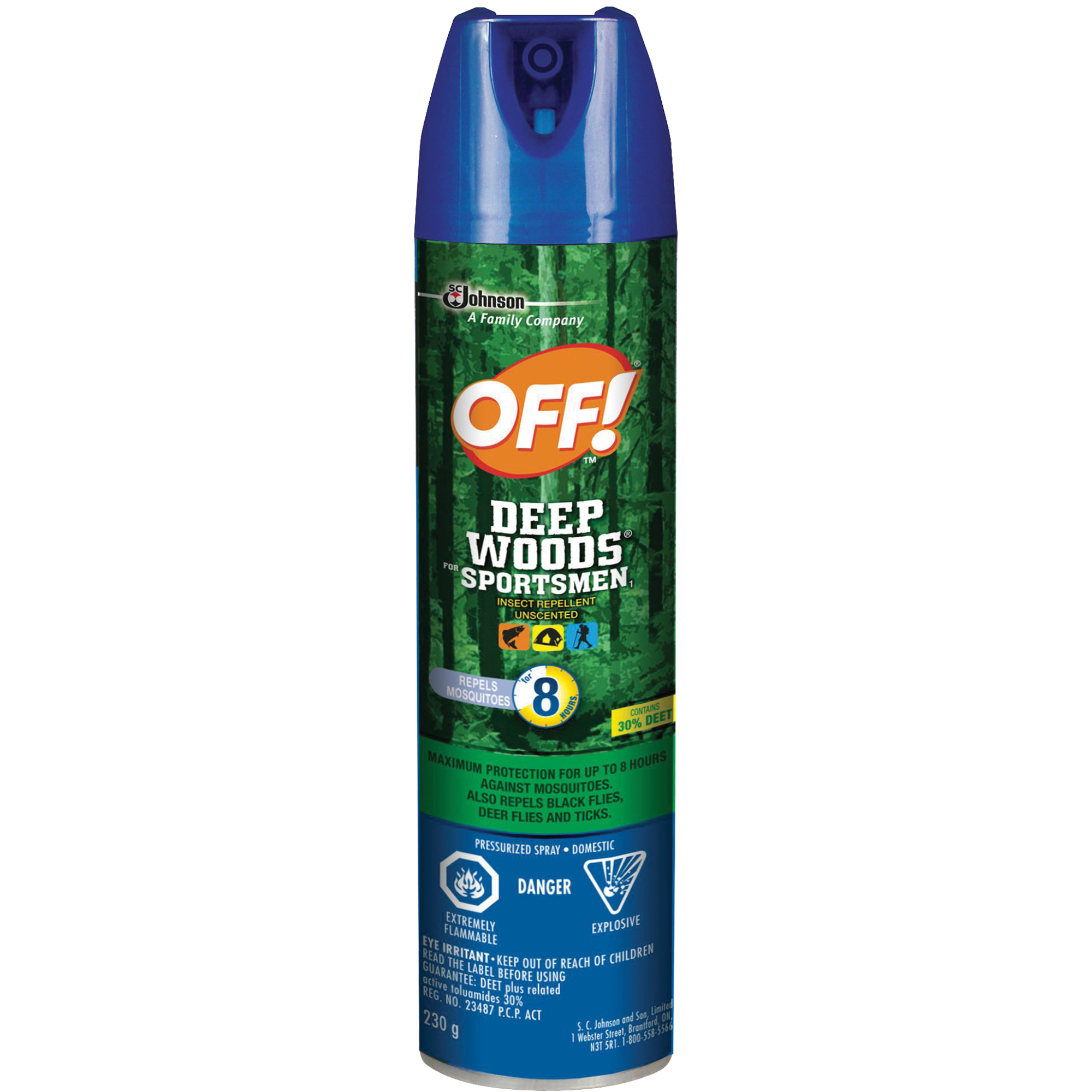 Insectifuge pour sportifs Off! Régions sauvagesMD, DEET à 30 %, Aérosol, 230 g
