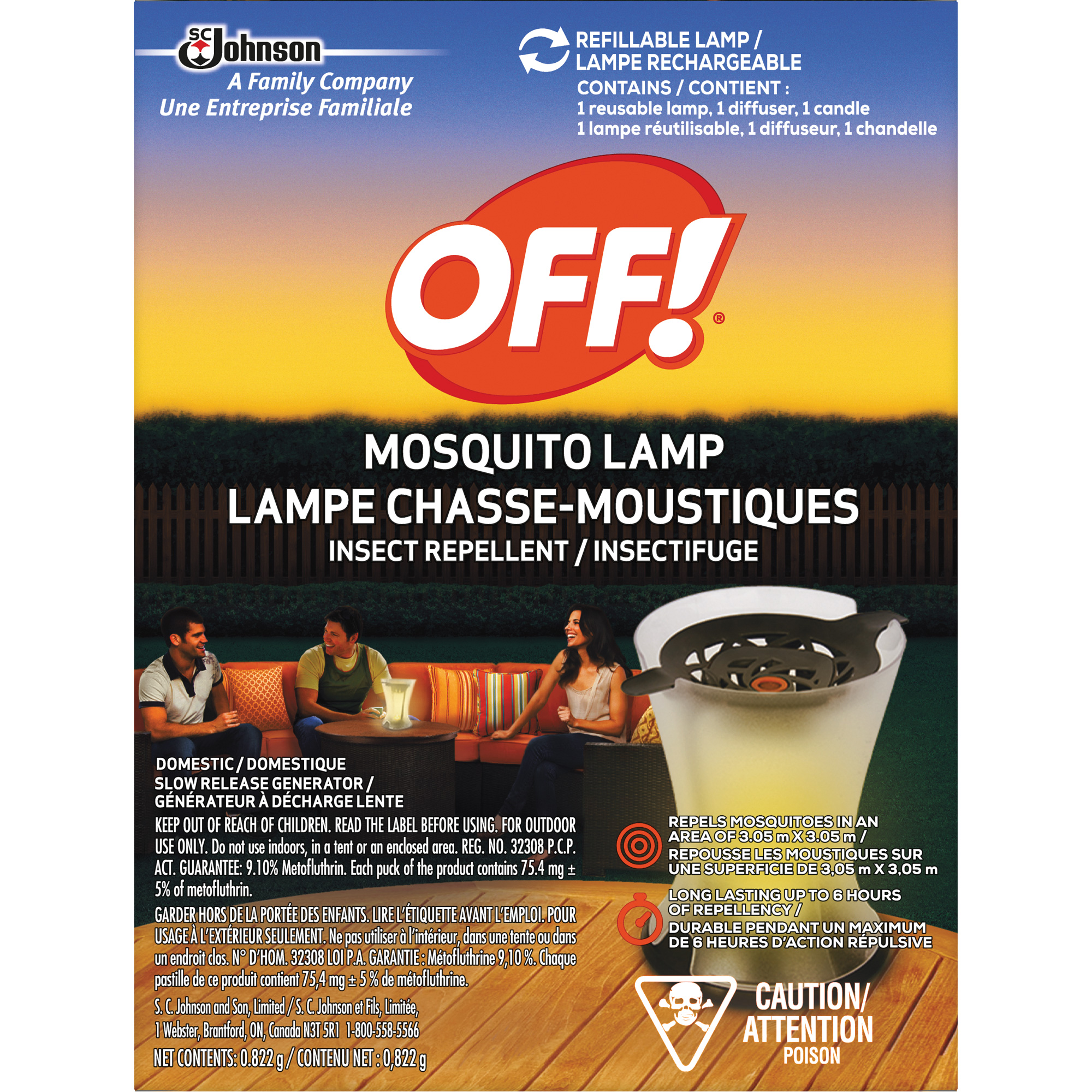 Lampe chasse-moustiques Off! PowerPadMD, Sans DEET, Lampe,