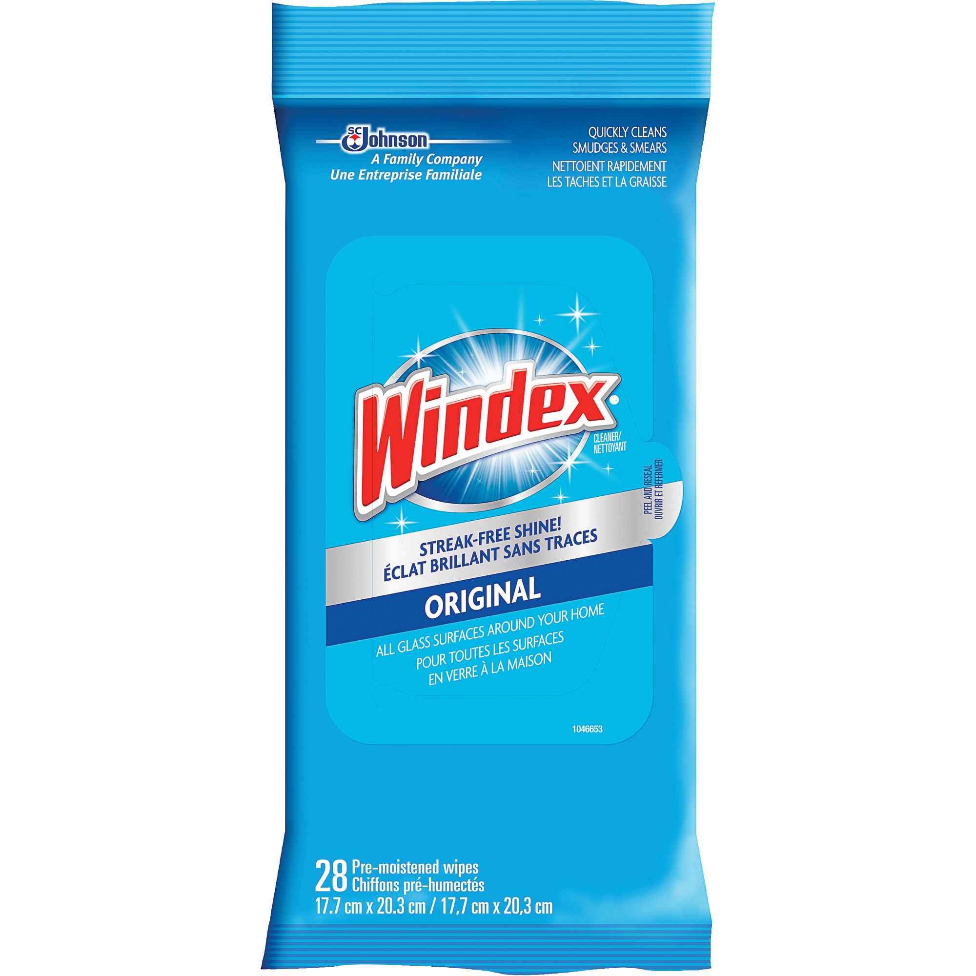 Lingettes nettoyantes pour verre et surfaces de WindexMD, Sachets