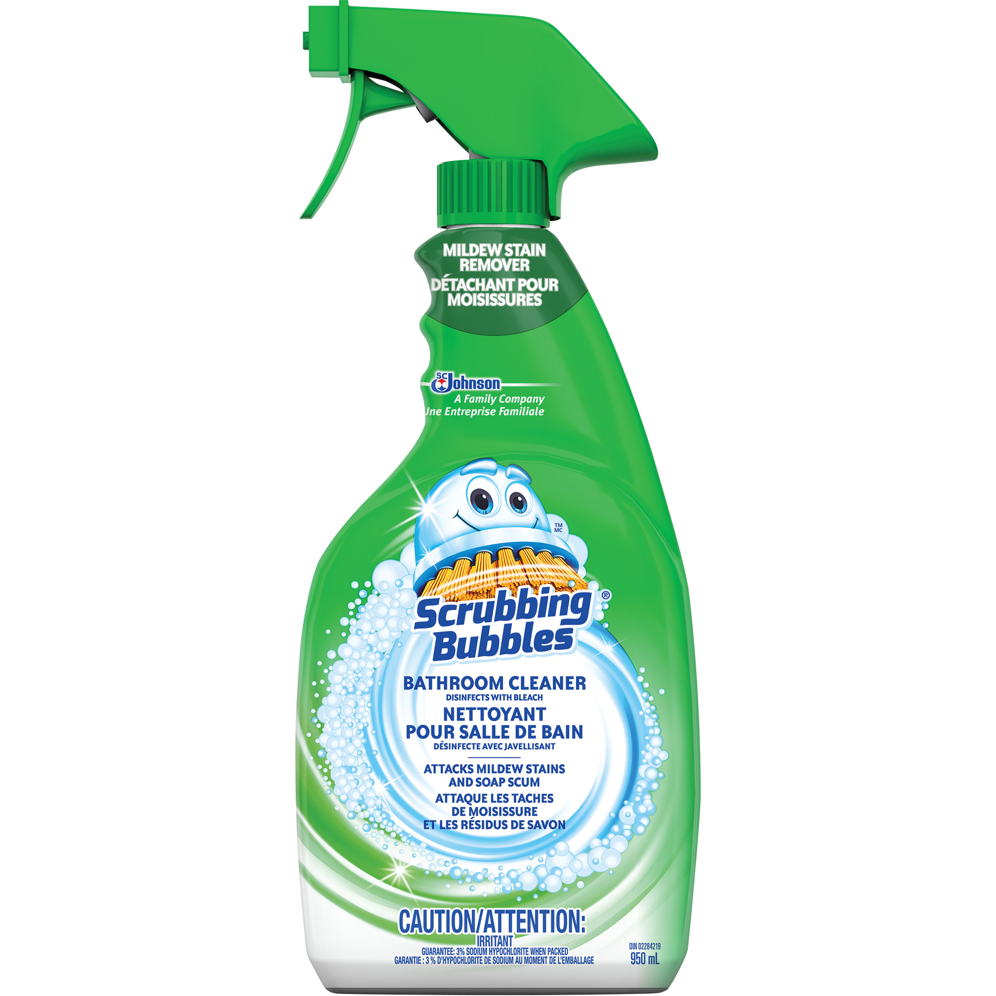 Nettoyant et détachant de moisissure pour salle de bain Scrubbing BubblesMD, 950 ml, Bouteille à gâchette