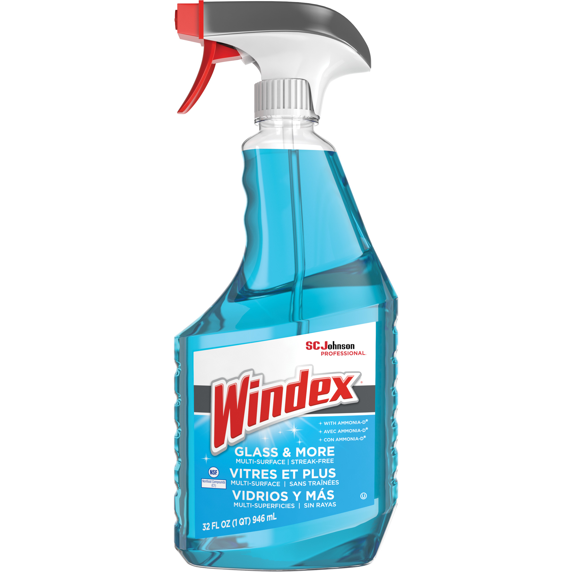 Nettoyant pour verre WindexMD avec Ammonia-DMD, 32 oz liq., Bouteille à gâchette