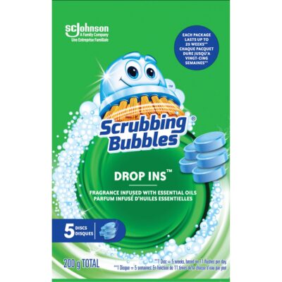 Pastilles nettoyantes pour toilettes Scrubbing BubblesMD Drop-InsMC, 200 g, Tampon