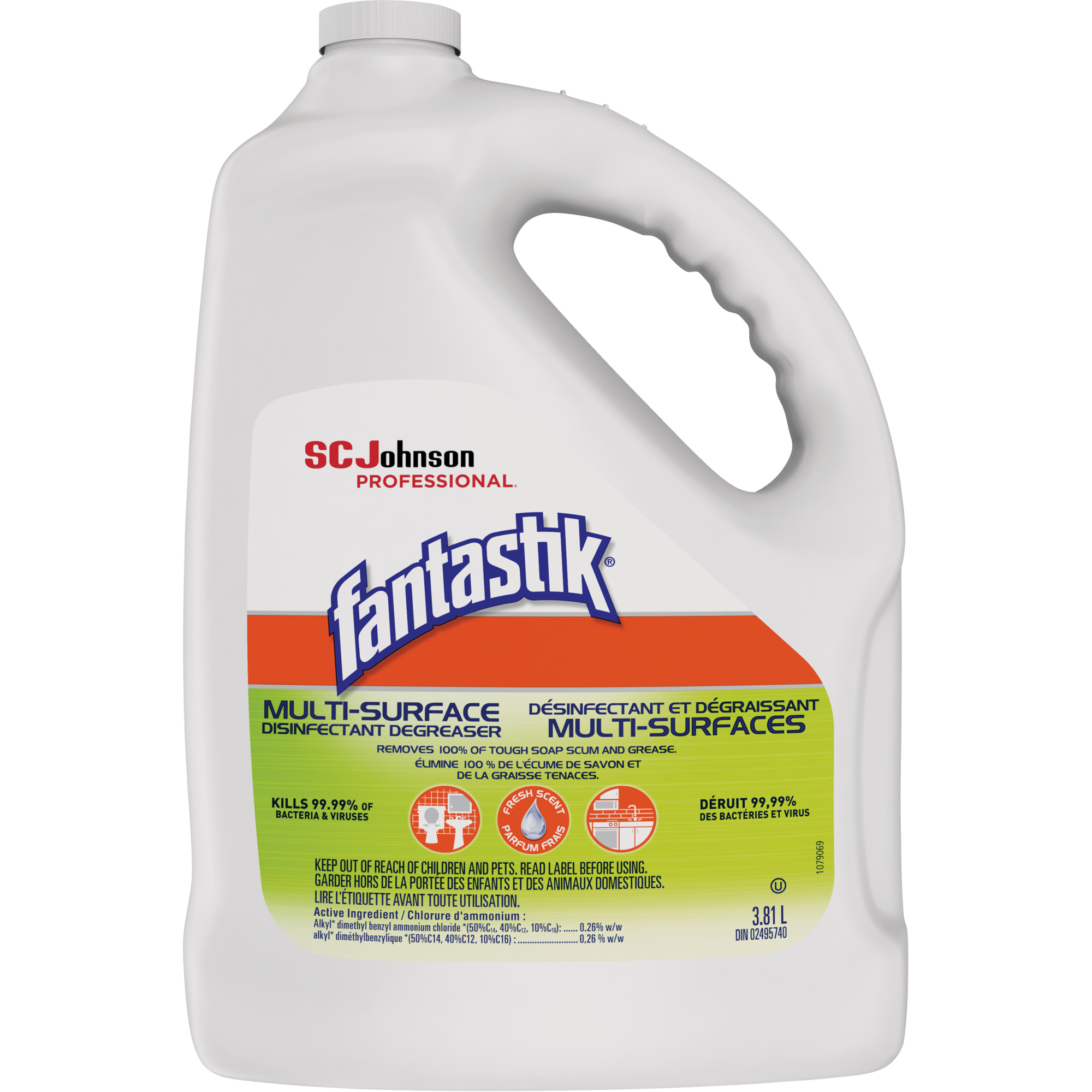 Désinfectant et dégraissant multisurface professionnel FantastikMD, 3,78 L, Cruche