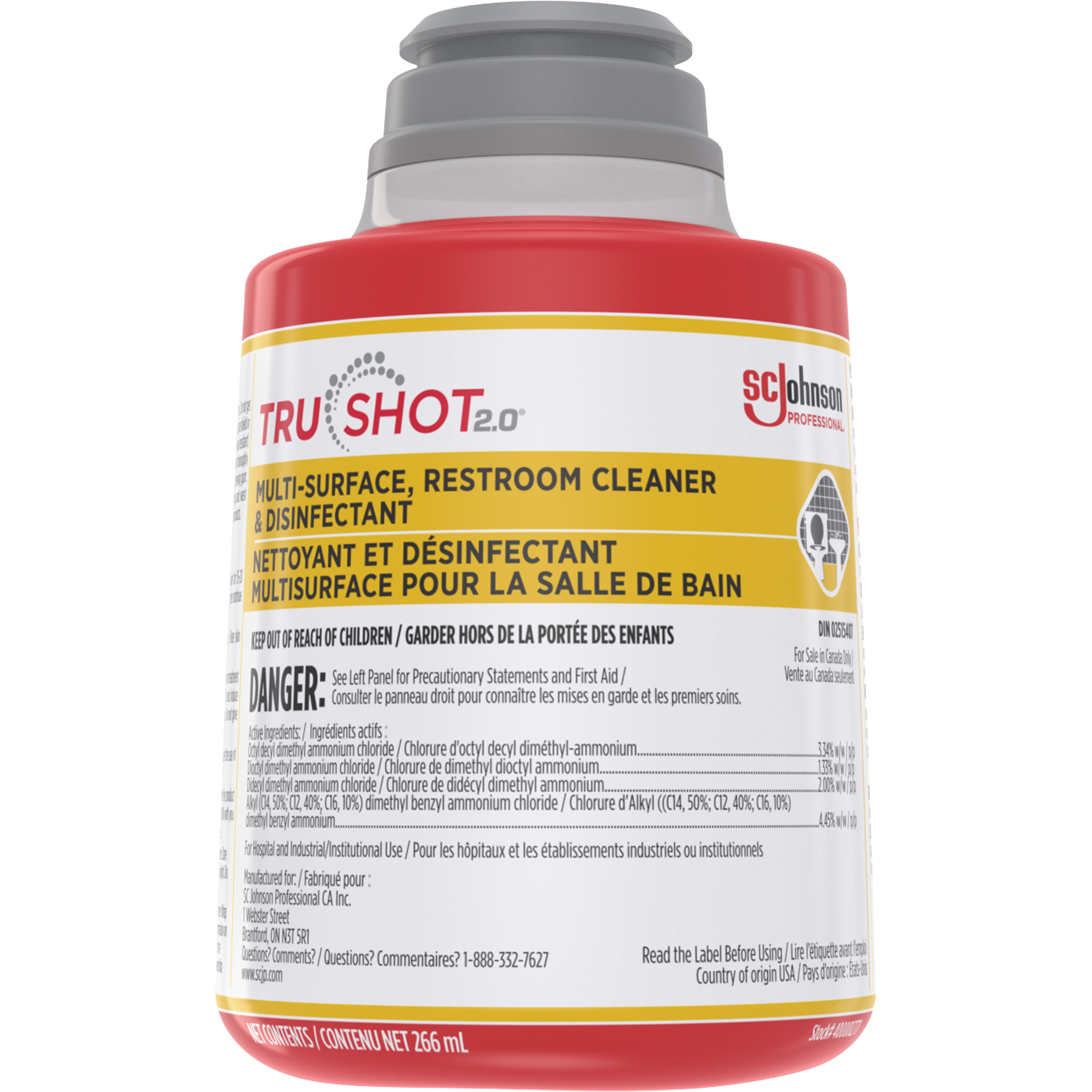 Nettoyant et désinfectant multisurface pour salle de bain TruShot 2.0MC, 266 ml, Bouteille à gâchette