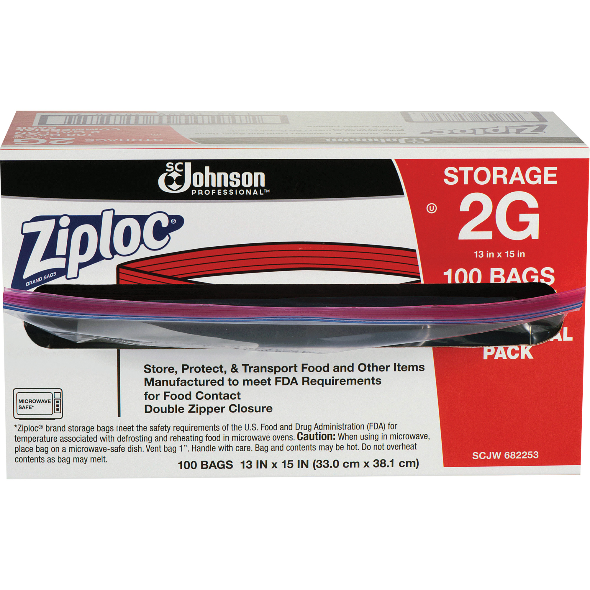 Sacs d'entreposage alimentaire à double fermeture à glissière de ZiplocMD