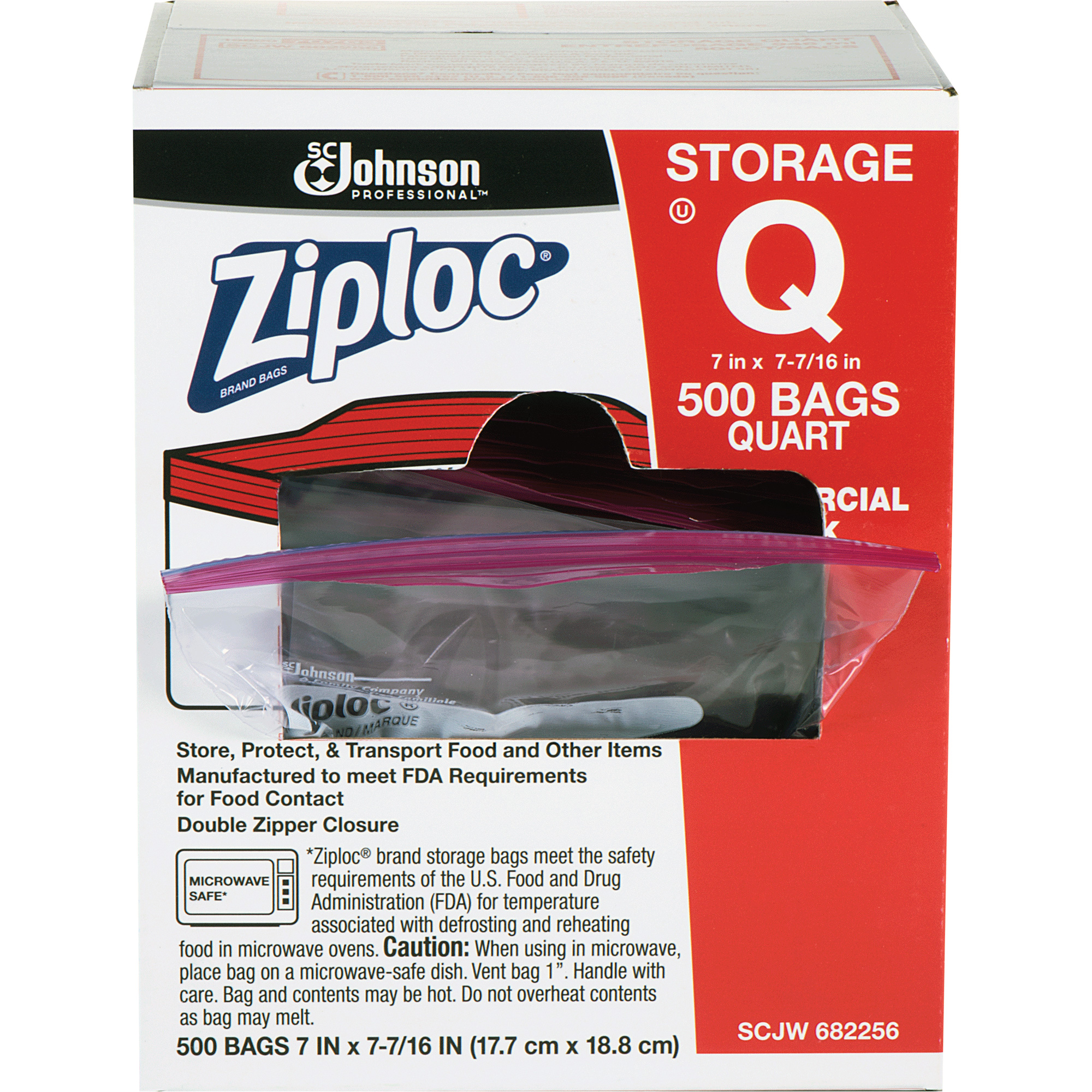 Sacs d'entreposage alimentaire à double fermeture à glissière de ZiplocMD