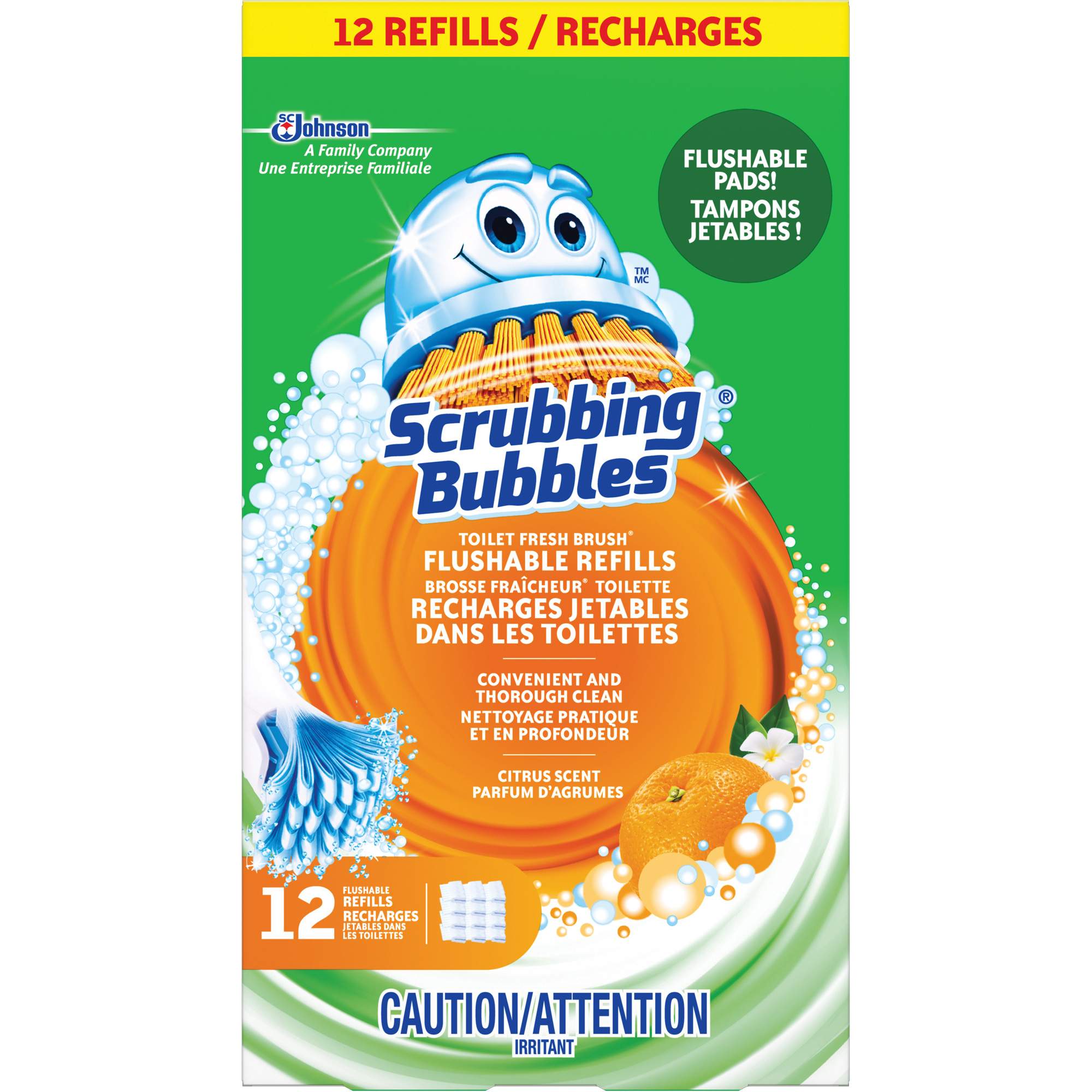 Recharge de tampons jetables dans les toilettes, pour la brosse pour cuvettes Scrubbing BubblesMD Fresh BrushMD, Recharge